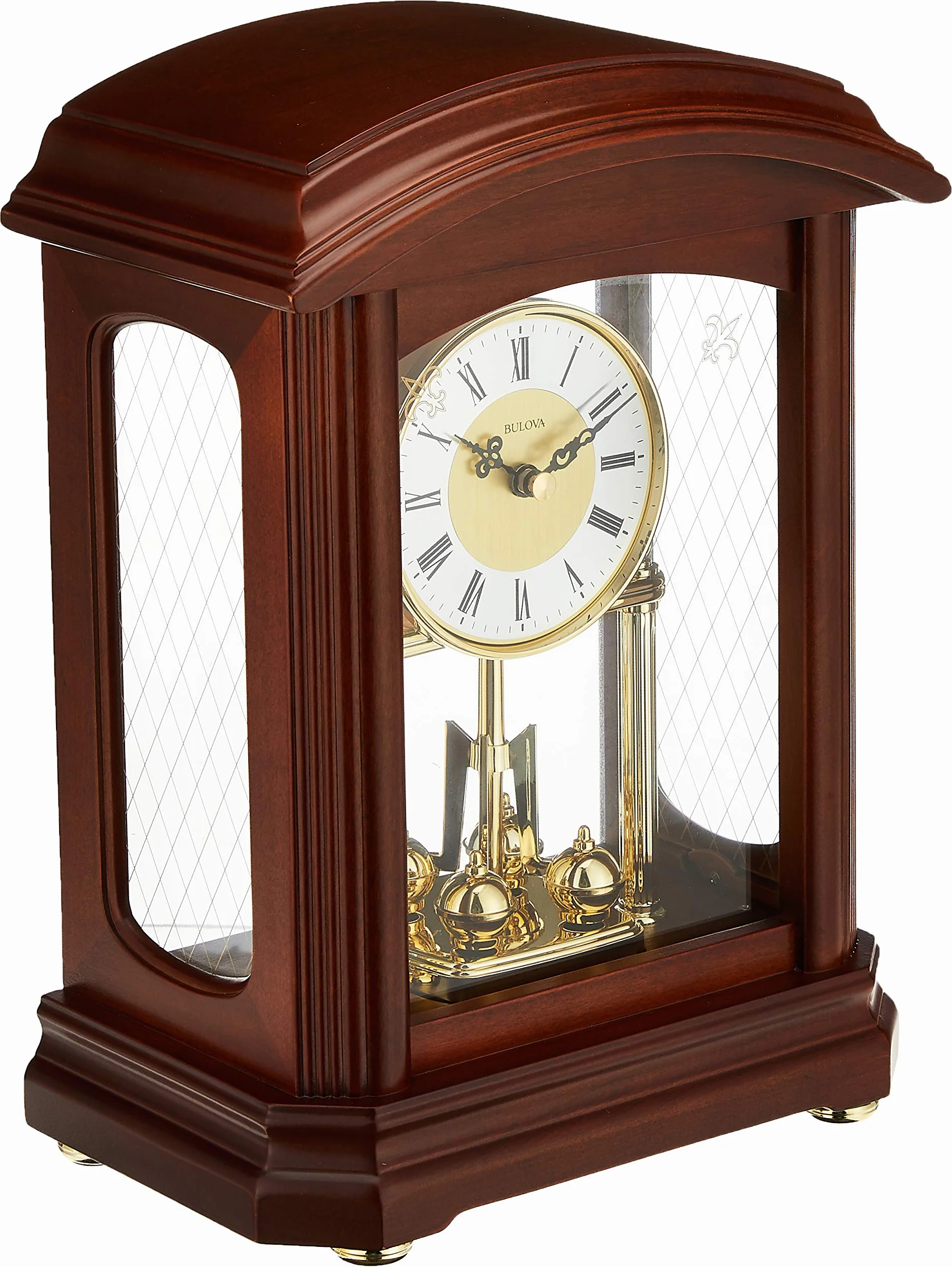 Bulova B1848 Zegar Nordale, wykończenie orzechowe