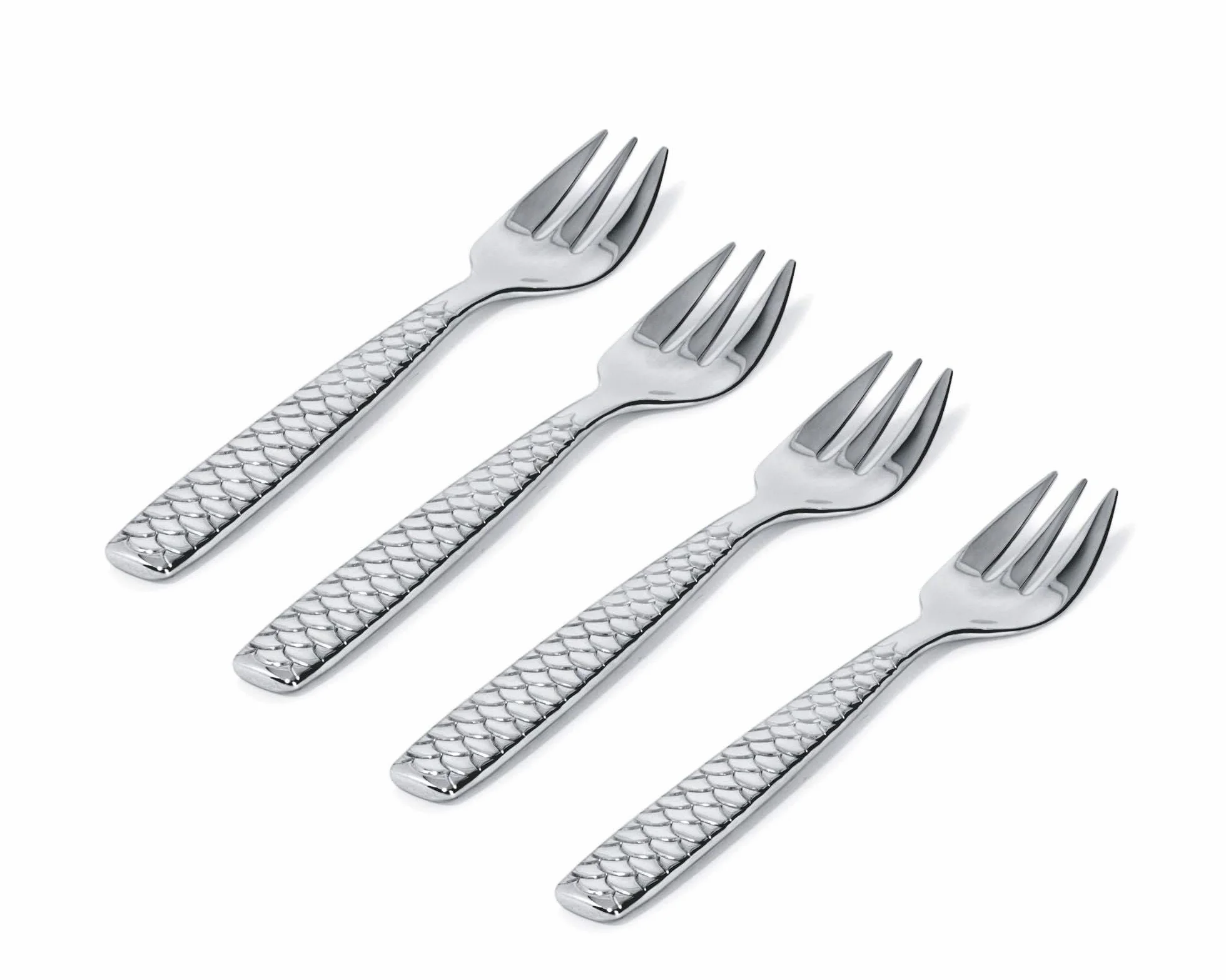Alessi Widelce ze stali nierdzewnej 18/10 polerowane zestaw 4 szt srebrne
