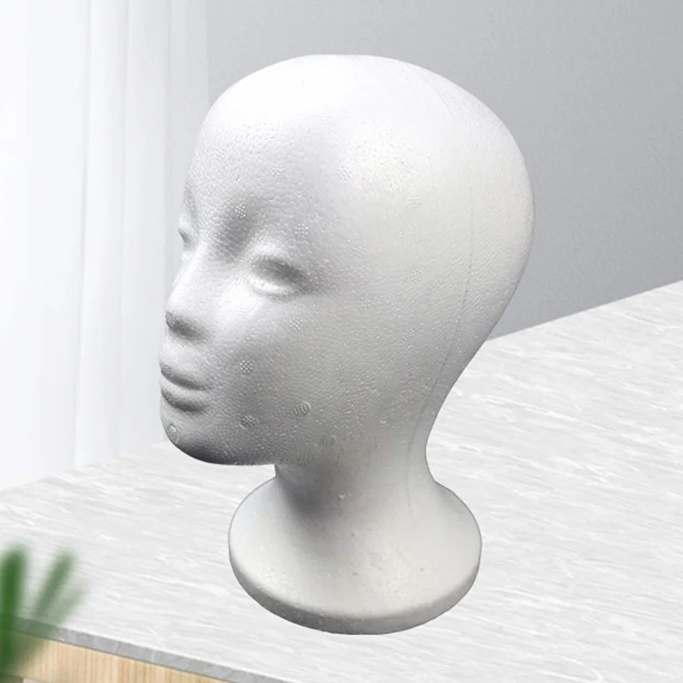Styropianowy manekin kobieca głowa model kapelusz okulary peruka ekspozycja rekwizyty narzędzie do stylizacji styropianowy zestaw słuchawkowy stojak styropian głowa pianka do okularów peruk