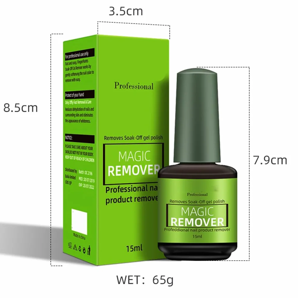 BRRNOO Burst Off Gel Coat Zmywacz do ż do Paznokci Soak Cleaner 15 Ml Szybki żel do Usuwania Lakieru do Użytku w Domowym Salonie Bezpieczna, Delikatna Formuła do Sztucznych Paznokci (15ml)