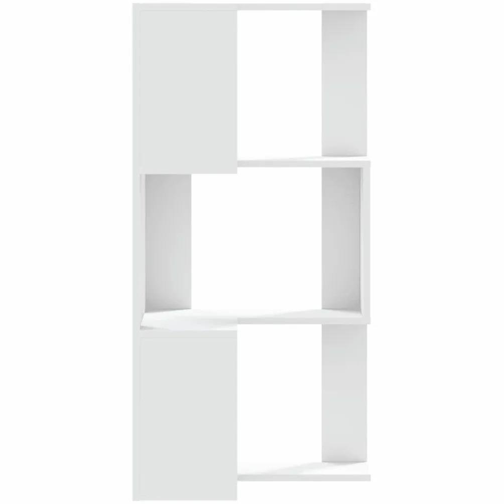 vidaXL 3-poziomowy regał narożny biały 50x50x102 cm