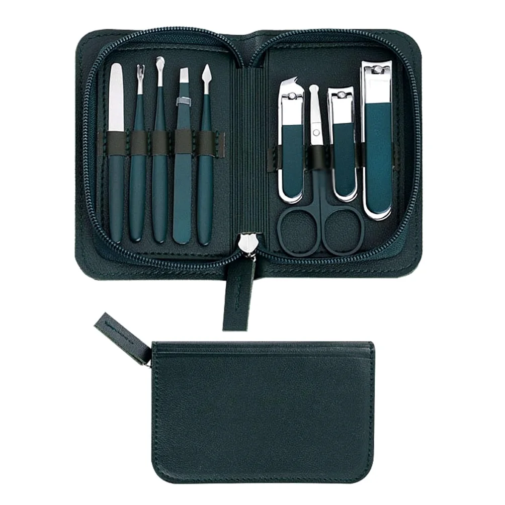 Zestaw do manicure, Zestaw do manicure, Zestaw do Manicure Beauty Manicure Tools Zestaw do obcinania paznokci 9-częściowy woreczek na zamek błyskawiczny Obcinacze do paznokci