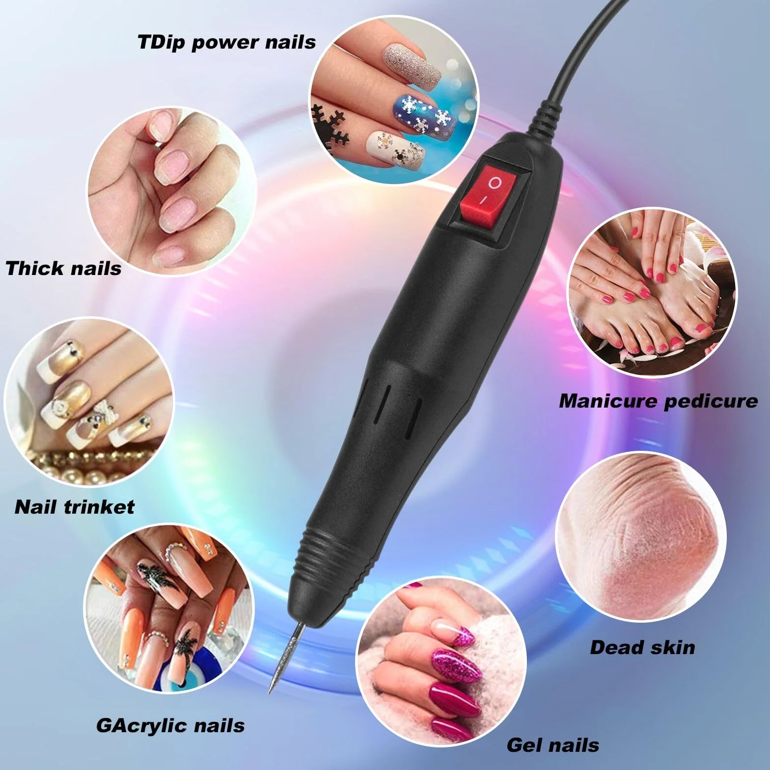 Elektryczny frezarka do paznokci, manicure i pedicure zestaw 20000 obr./min