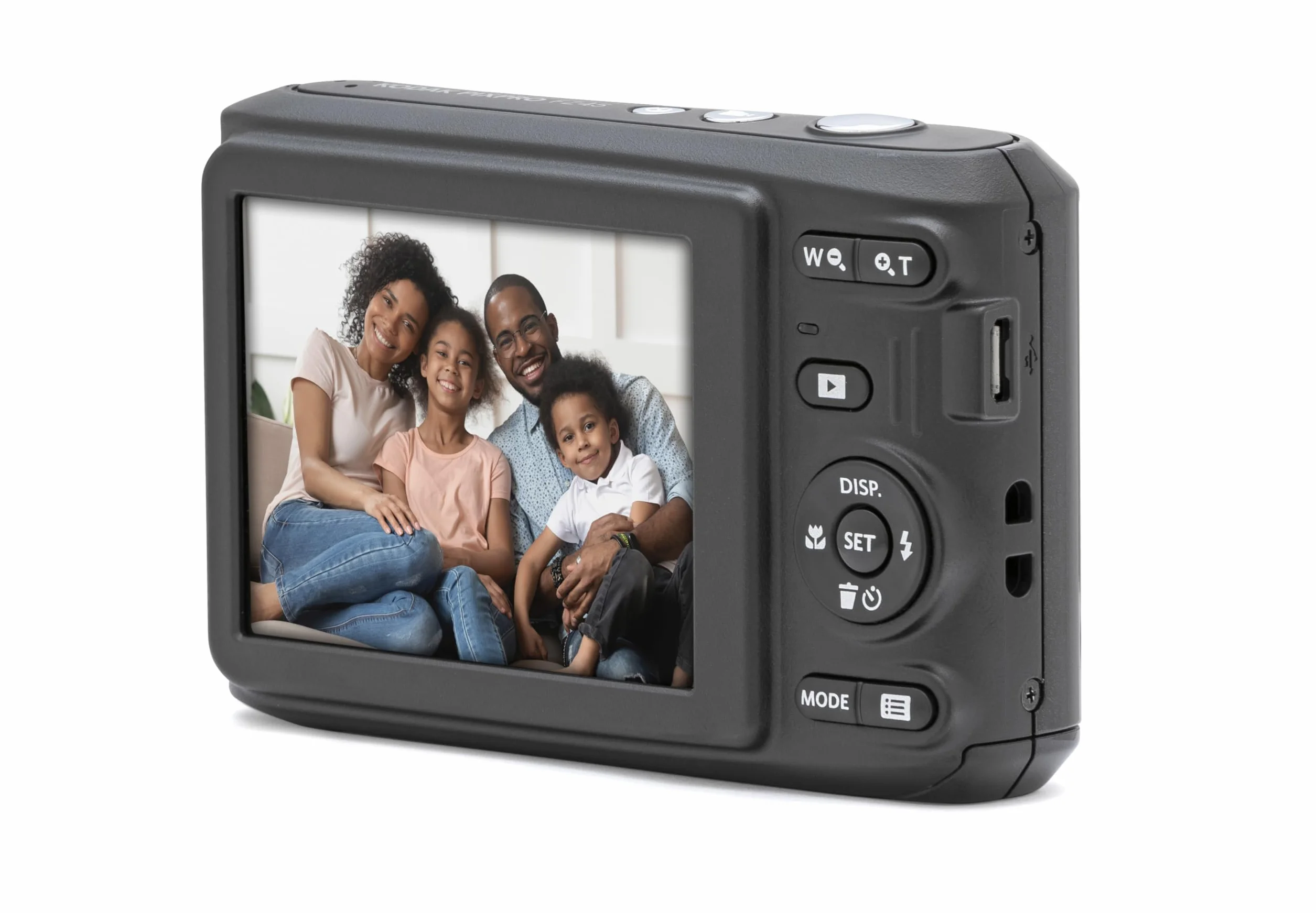 KODAK PIXPRO Friendly Zoom FZ45-BK aparat cyfrowy 16 MP z 4-krotnym zoomem optycznym, szerokokątnym 27 mm i ekranem LCD 6.9 cm (czarny)