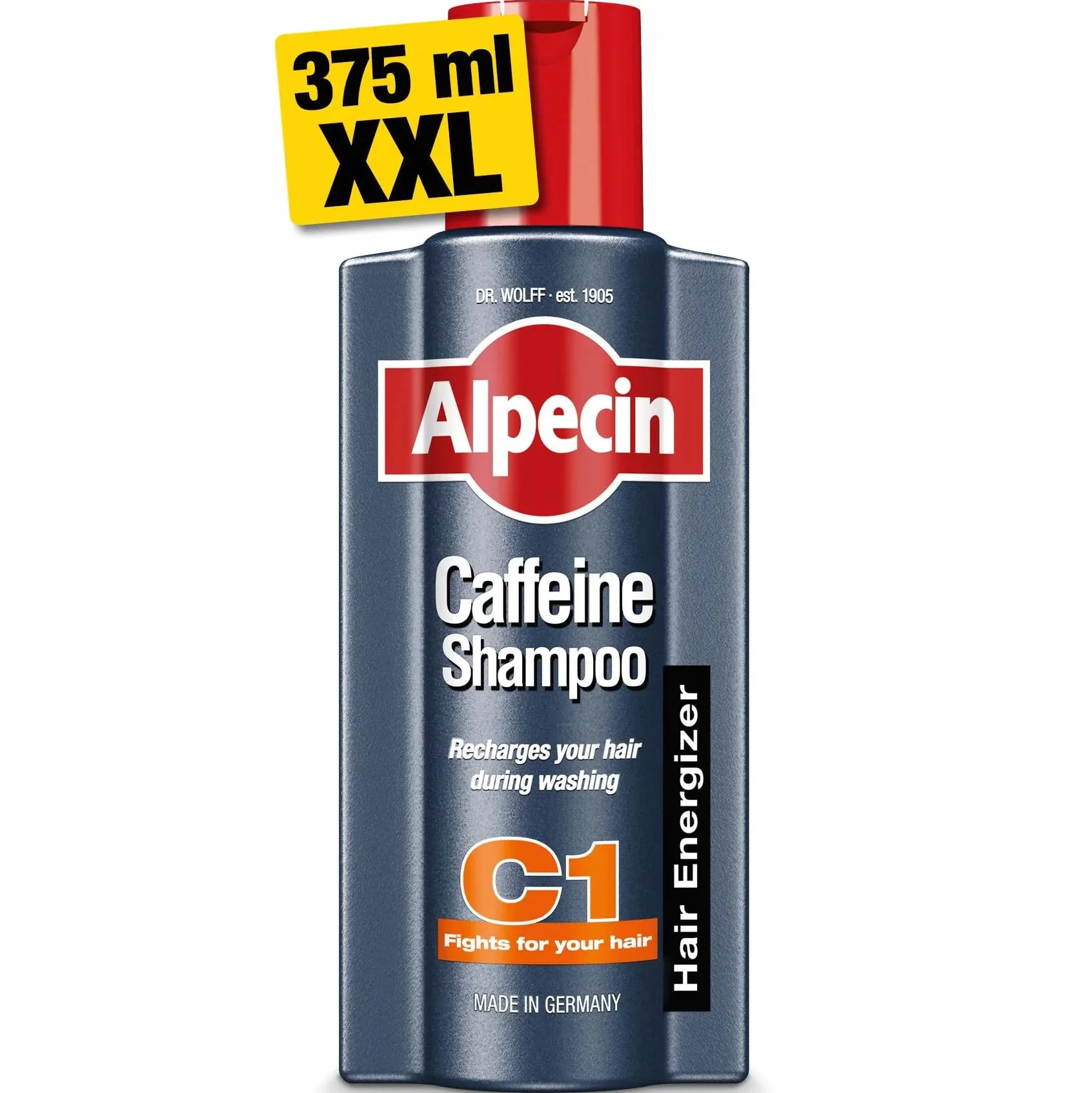 Alpecin Szampon kofeinowy 1x250ml | Zapobiega i redukuje wypadanie włosów | Energizer dla silnych włosów | Naturalny szampon na porost włosów dla mężczyzn | Pielęgnacja włosów dla mężczyzn Made in Germany