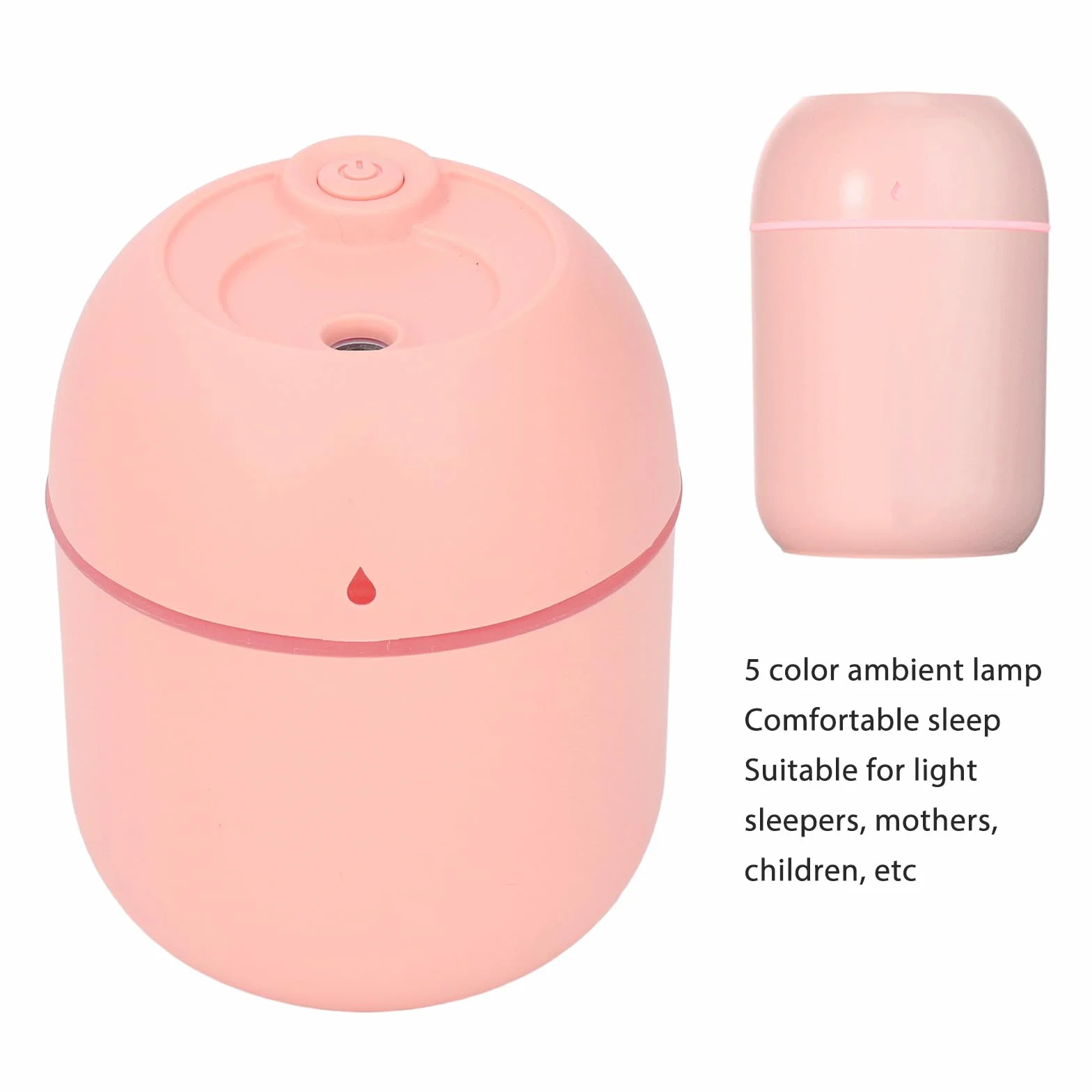 Mini Nawilżacz Cool Mist Przenośny USB Cichy Automatyczny Wyłącznik z Lampką Nocną