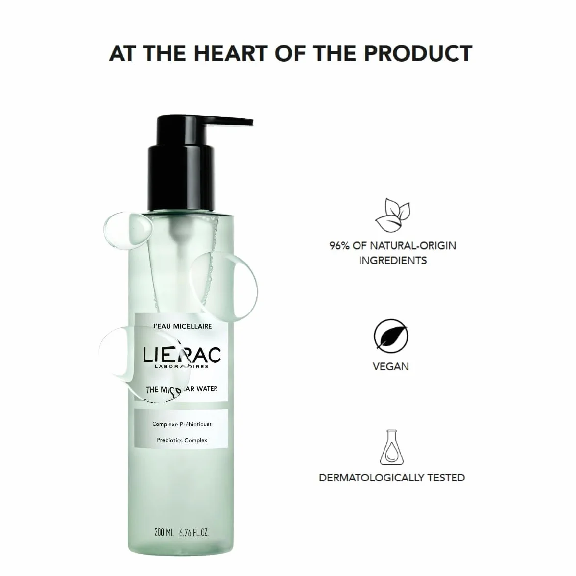 Lierac Micellar Woda do demakijażu twarzy i oczu, do wszystkich rodzajów skóry, Rozmiar 200ml