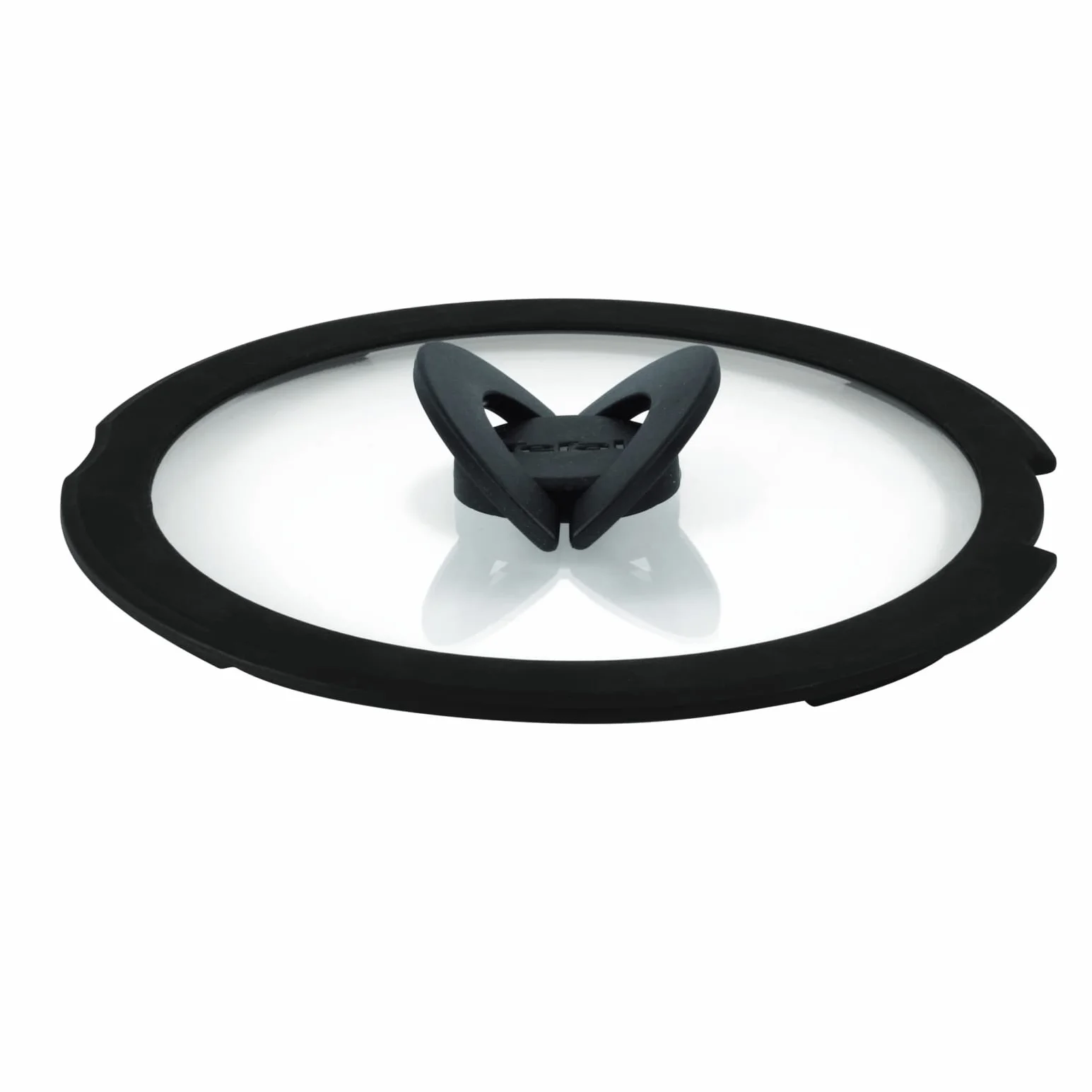 Tefal Ingenio Szklana pokrywka 16 cm składany uchwyt kompatybilne zmywarka przezroczysta czarna