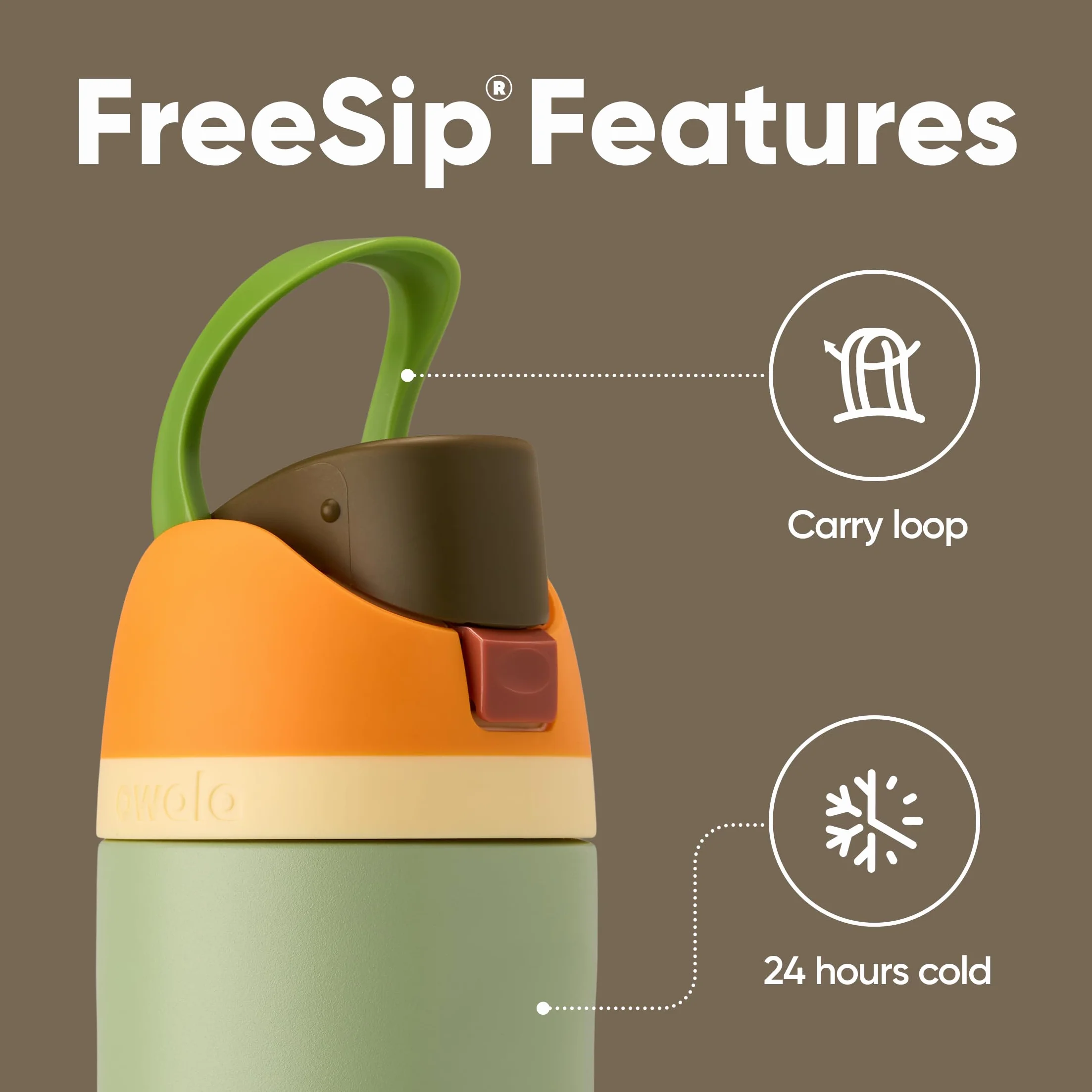 Owala FreeSip izolowana butelka ze stali nierdzewnej 700 ml, szczelna, bez BPA