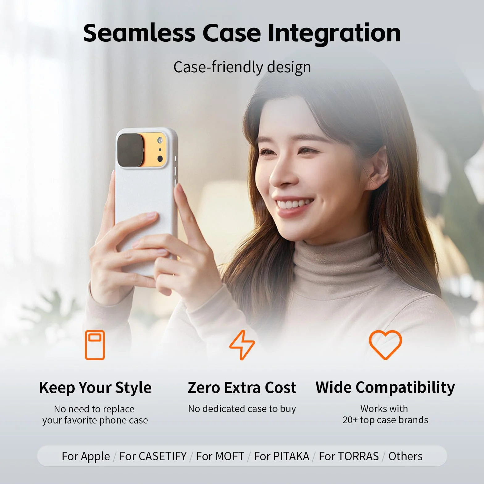 SmallRig Kwadratowy zestaw filtrów ND i czarnej mgły do iPhone'a 17 Pro (pomarańczowy) 6072