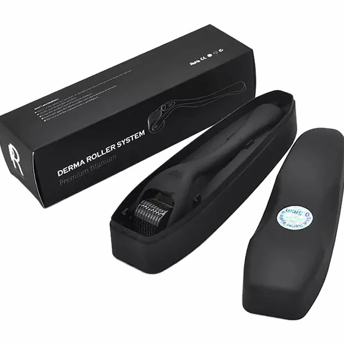 MAZAYA | Derma Roller do Brody i Twarzy | Roller na Porost Brody | Wałek do brody | 540 Tytanowych igieł o grubości 0,5mm | Beard Roller | Stymuluje Porost Brody i Włosów | Wzmacnia Strukturę Włosów