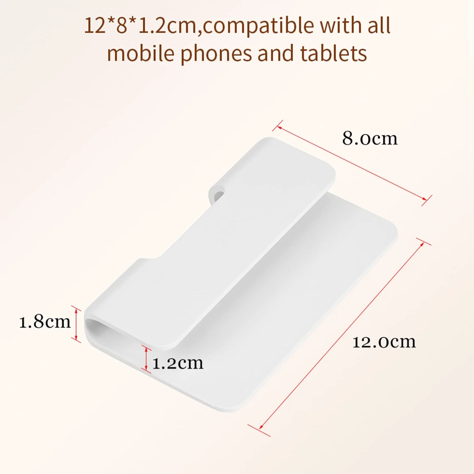 Ausla Uniwersalny uchwyt ścienny, uchwyt do ładowania telefonu komórkowego uchwyt ścienny kompatybilny ze smartfonem lub tabletem, 12 x 8 cm