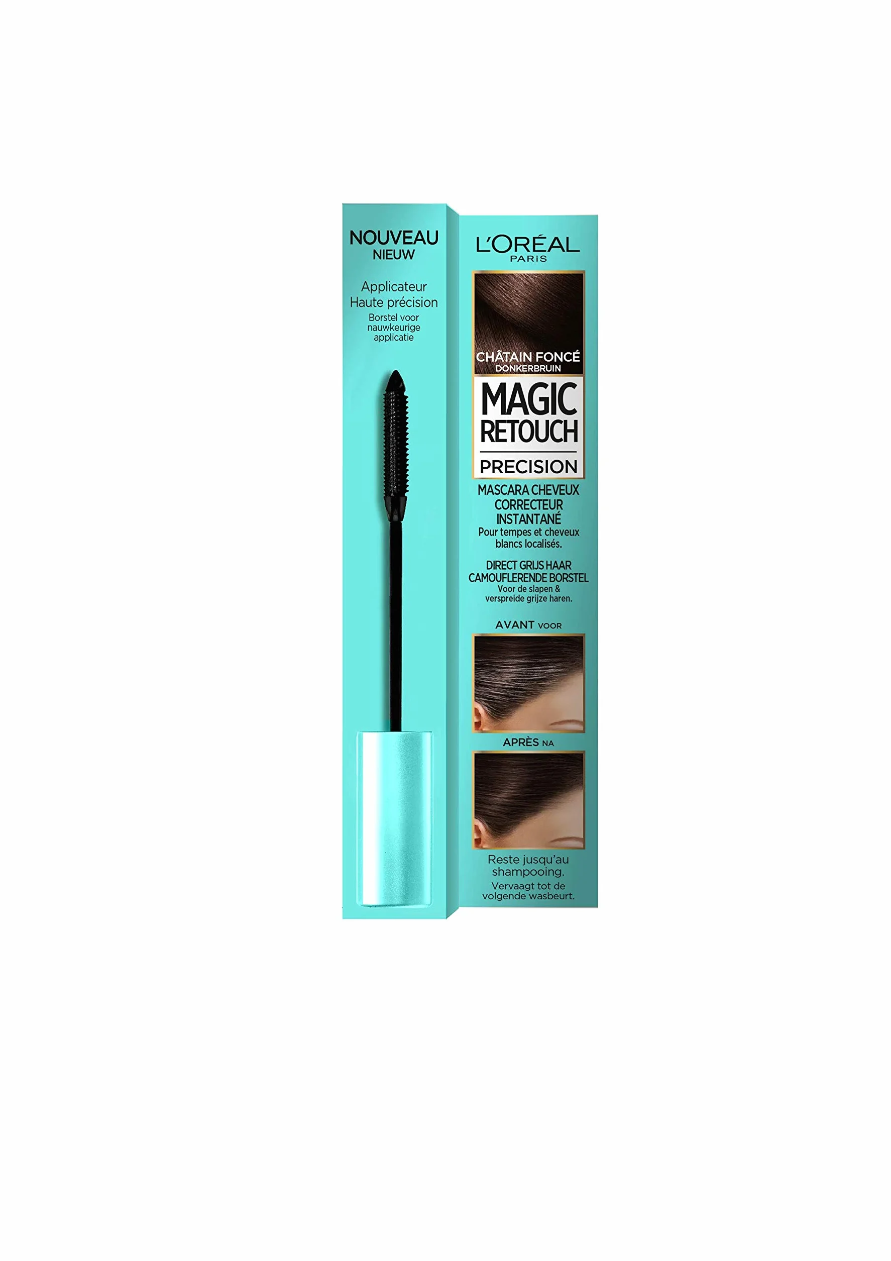 L'ORÉAL PARIS - Precyzyjny tusz do rzęs korektor białych włosów - Magic Retouch - Ciemny kasztan - 8ml
