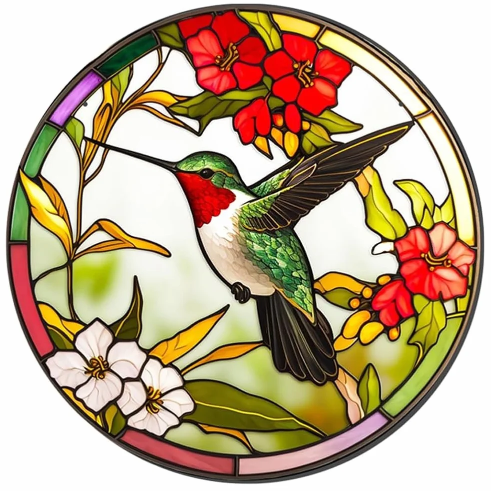 Witraż Suncatcher Ptak Akryl z Haczykiem Prezent Urodzinowy