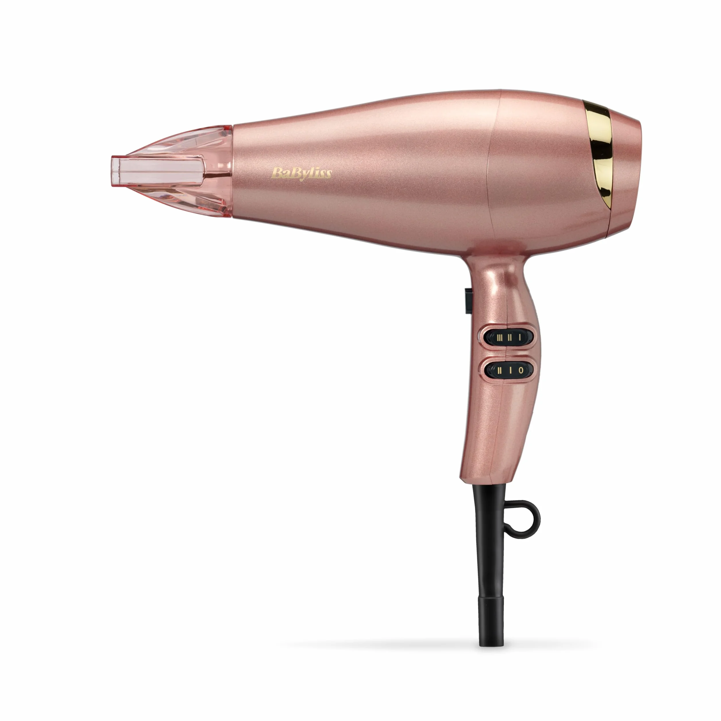 Suszarka BaByliss Rose Gold - 2100 W, jonizacja, lekka podróżna suszarka do włosów, szybko susząca, ceramiczna, 3 ustawienia temperatury i 2 prędkości, srebrna, 5336PE