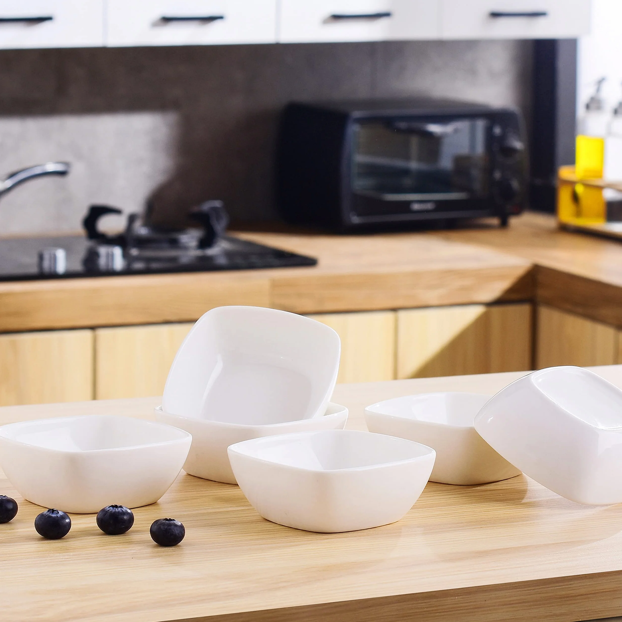 Malacasa Ramekin Series 6 sztuk porcelanowe 10 cm 170 ml miski do przekąsek