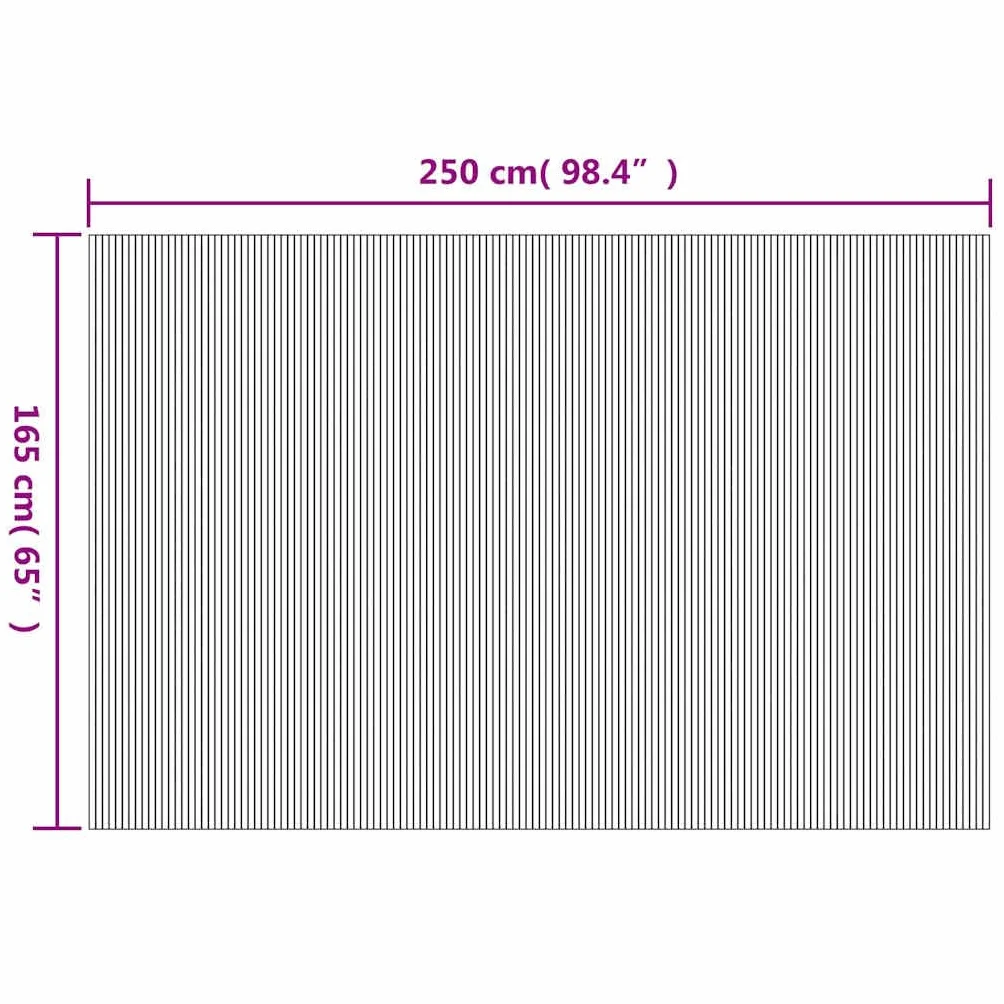 vidaXL Parawan bambusowy szary 250 x 165 cm