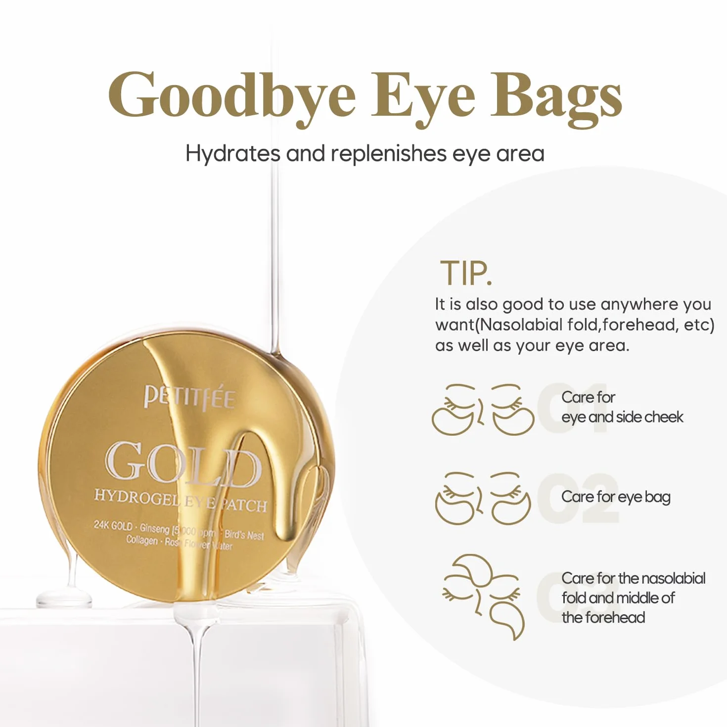 Petitfée Gold Hydrogel Eye Patch 60 pc 60 stuks