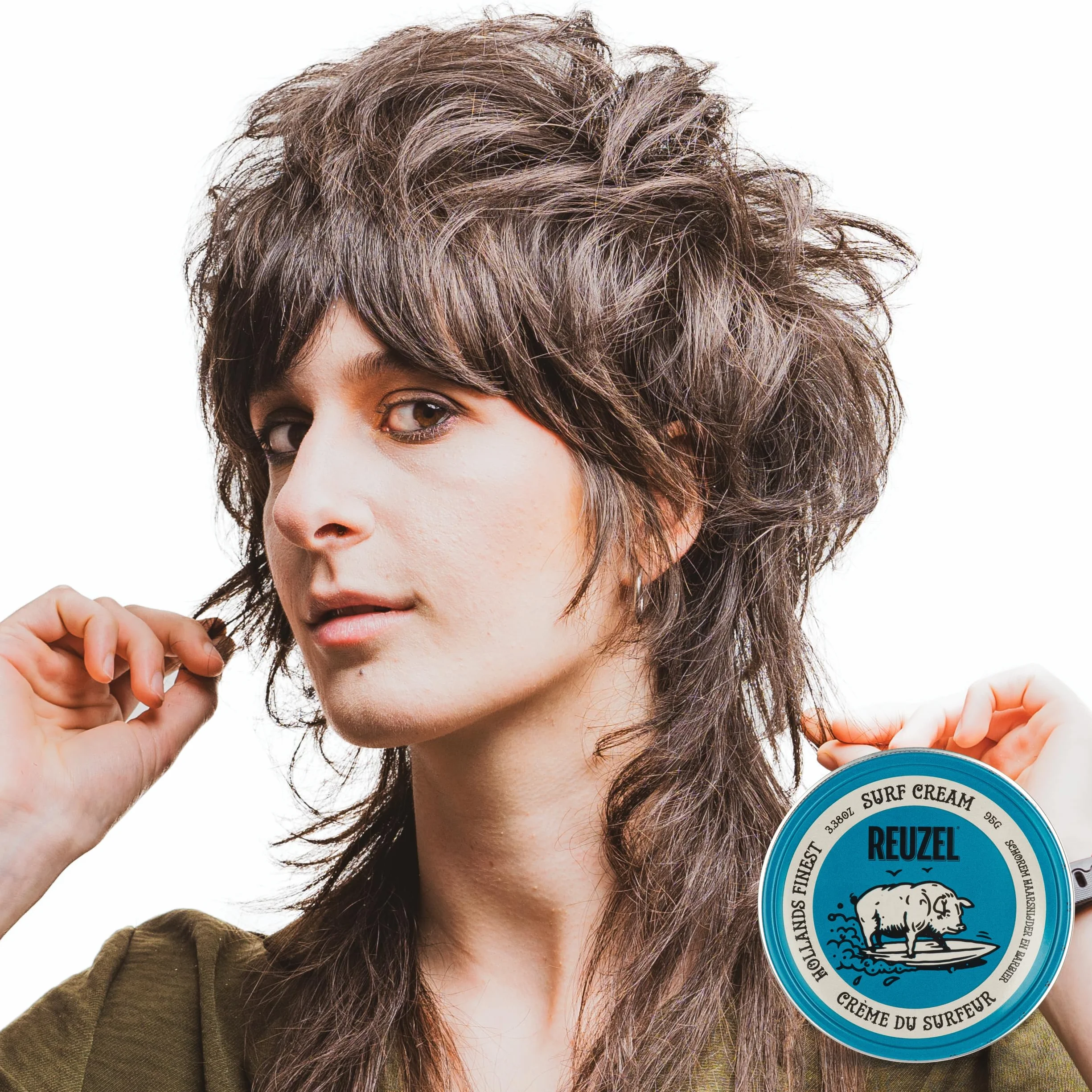 Reuzel Surf Texture and Definition Cream, lekki przez cały dzień, stylizacja rozpuszczalna w wodzie, matowe wykończenie i bez płatków, do wszystkich fryzur, 95 ml