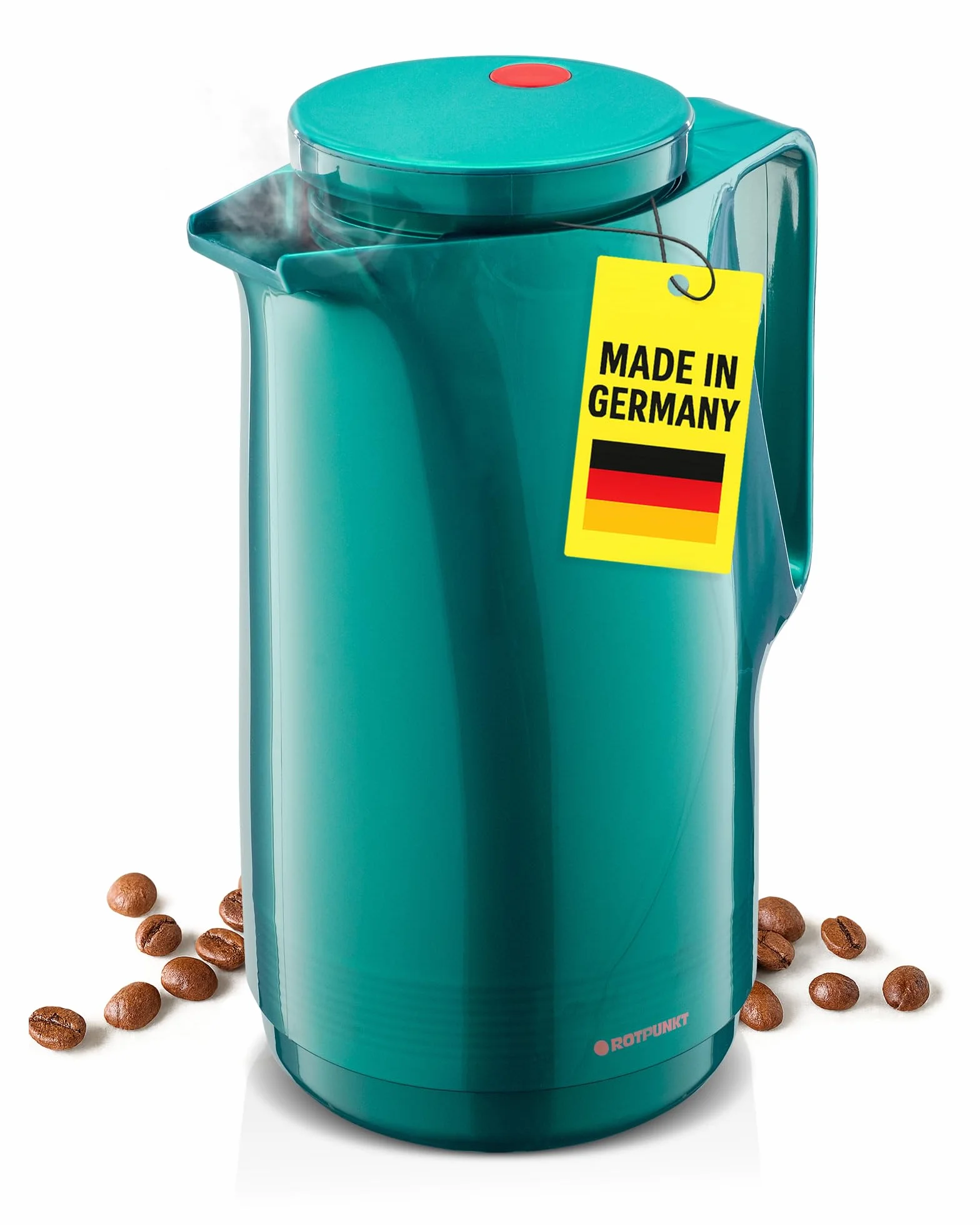 ROTPUNKT Termos 1 l dzbanek do kawy premium Made in Germany utrzymuje ciepło do 24 godzin Maxima 760 Shiny Hummingbird