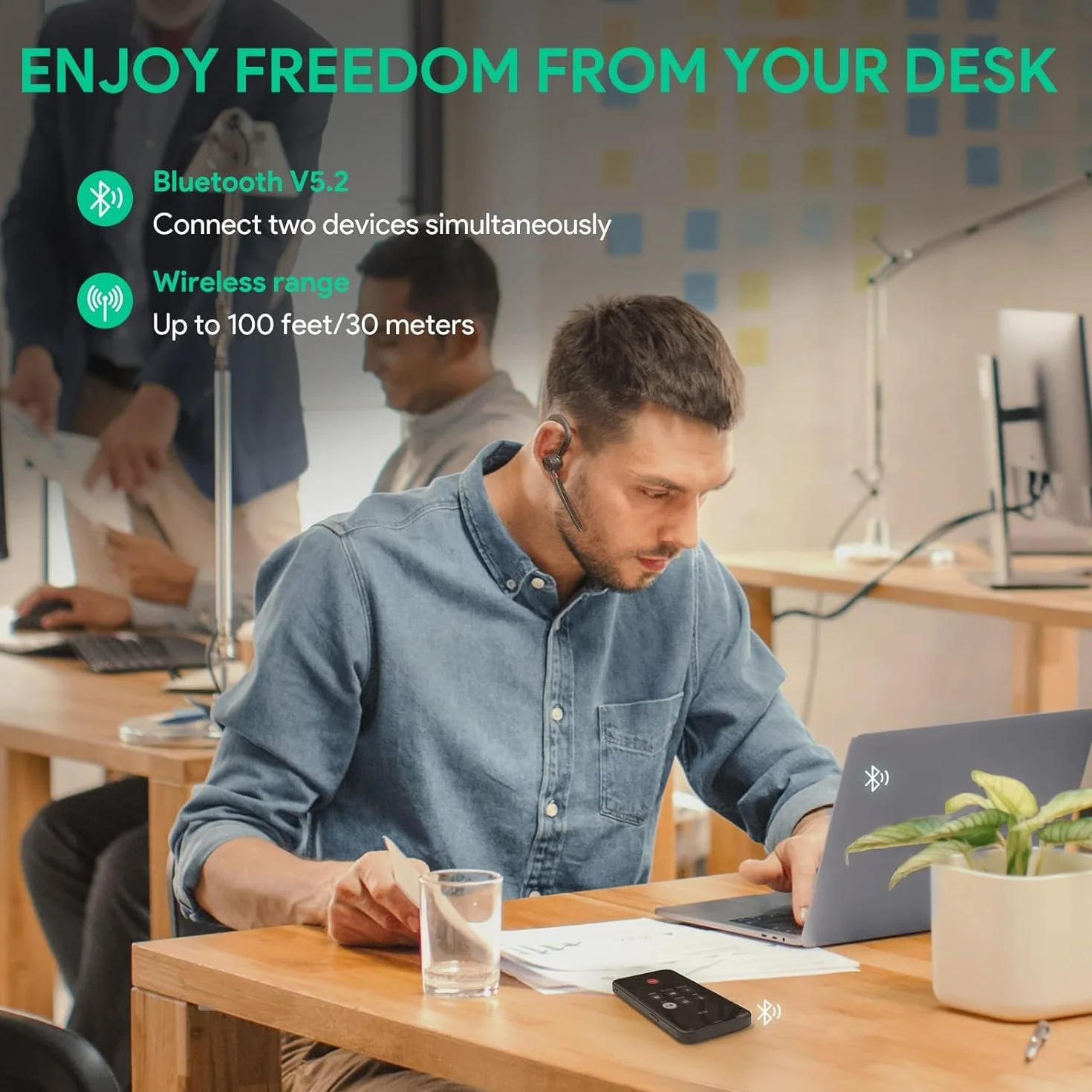 Yealink BH71-PRO écouteur/casque Sans fil Ecouteurs Bureau/Centre d'appels Bluetooth Czarny