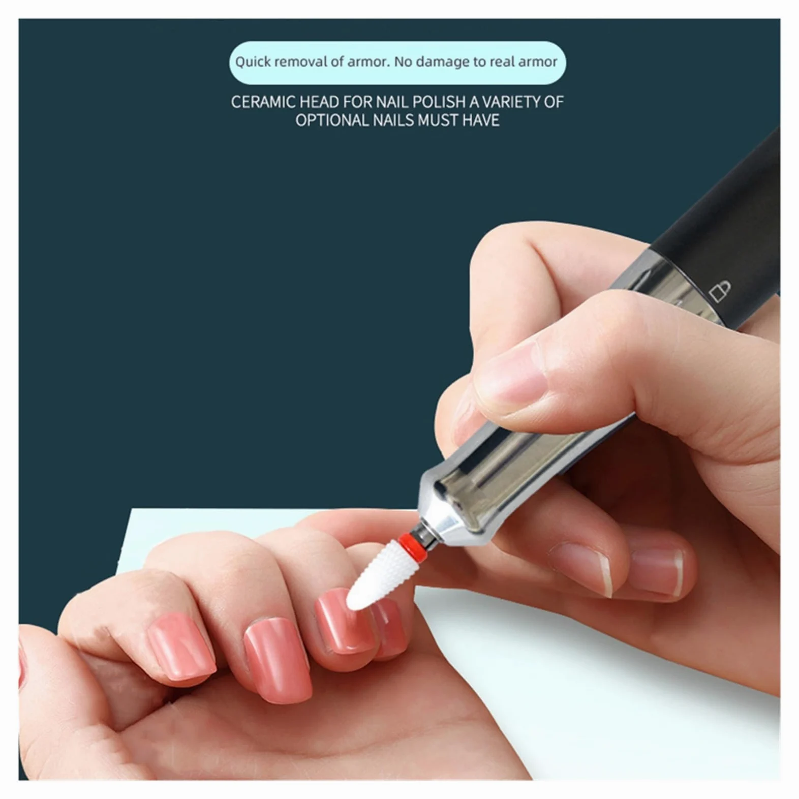 Frezarka do paznokci, Wiertarka do paznokci akumulatorowa 35000 obr./min, profesjonalna wiertarka manicure do użytku domowego(Green)