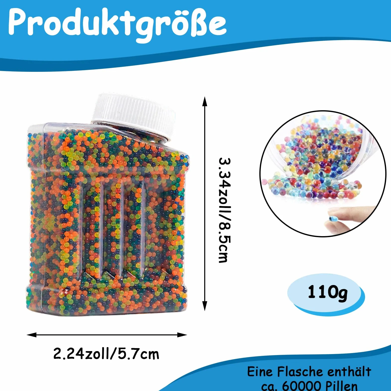 Kolorowe koraliki żelowe 60 000 szt. DIY nietoksyczne do wazonu dekoracji