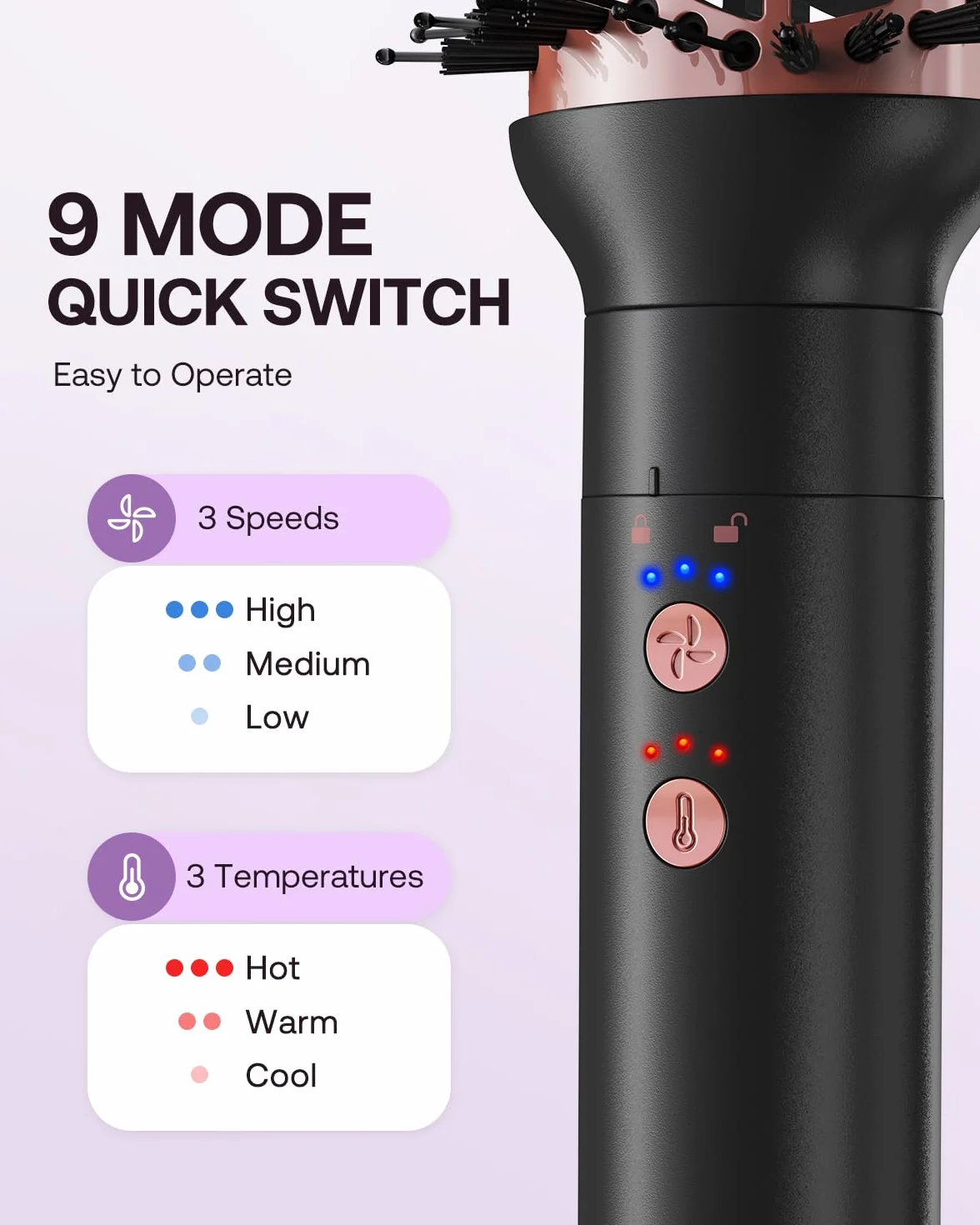 BESTOPE PRO Hairstyler 5 w 1 – 110 000 RPM suszarka jonowa High-Speed, zestaw do stylizacji włosów, automatyczna lokówka
