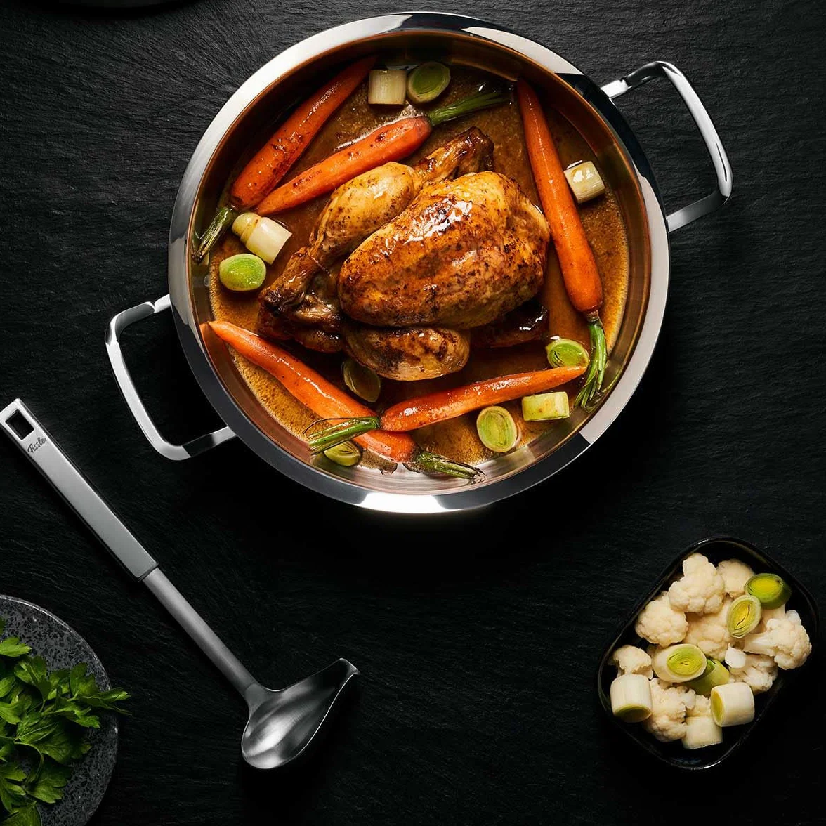 Fissler Garnek do Zupy 16 cm Srebrny