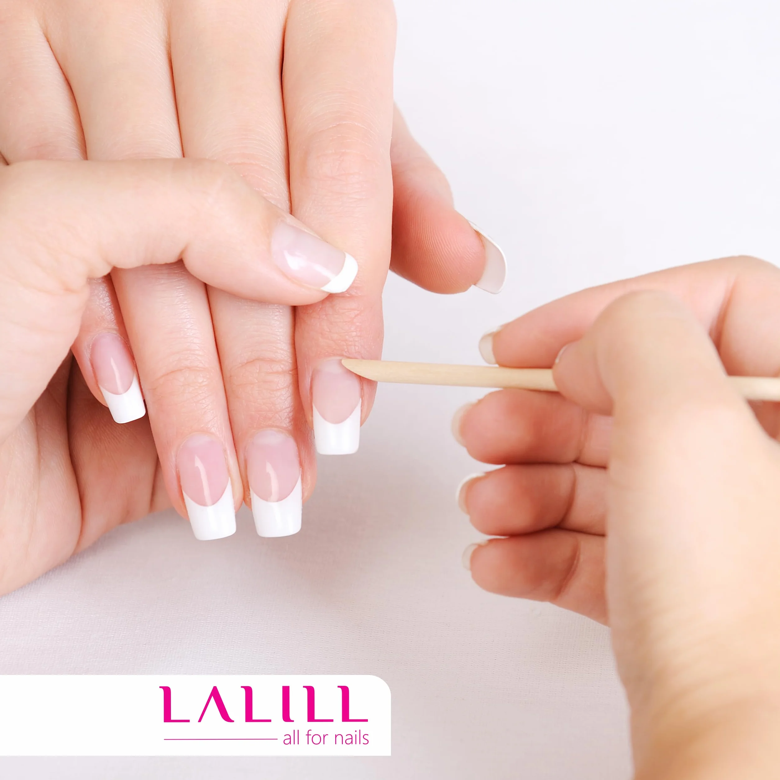 LALILL Drewniane patyczki 100 sztuk - Pędzel do skórek - Pomarańczowe drewniane patyczki do manicure, pedicure - patyczki do manicure do pielęgnacji skórek do tatuażu, brwi, piękna, makijaż, paznokcie