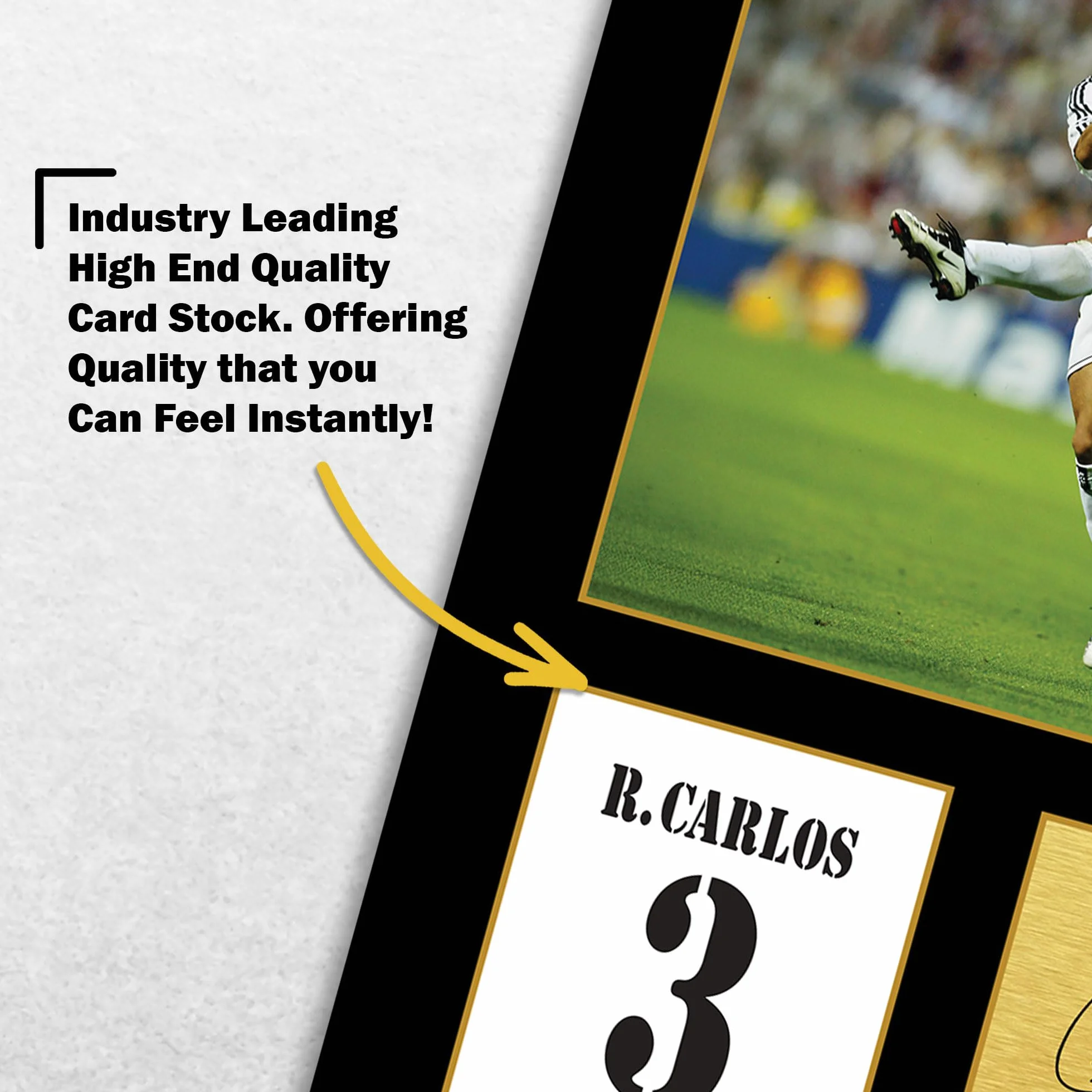 HWC Trading Roberto Carlos Real Madrid Zdjęcie Z Autografem A4 Drukowanie