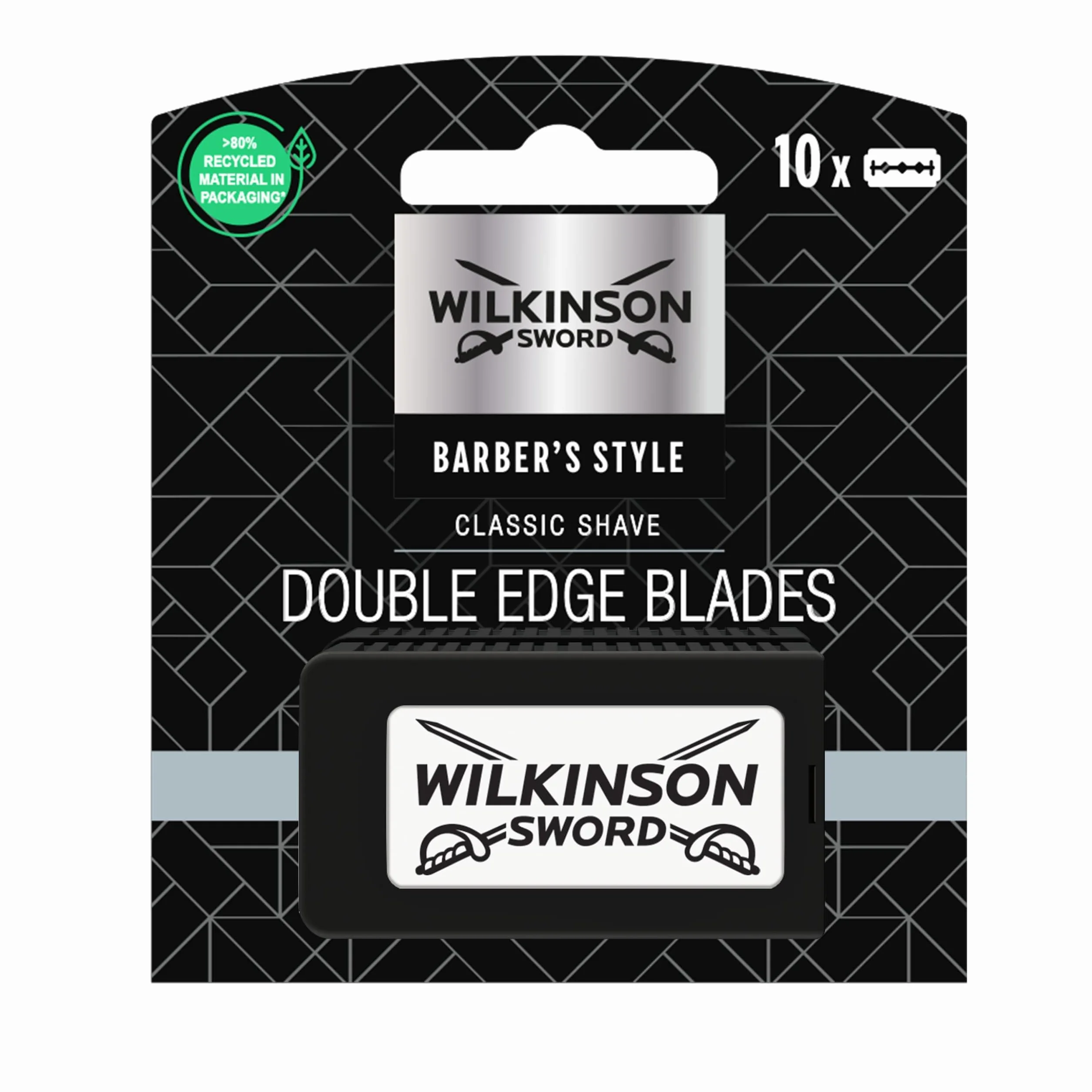 WILKINSON SWORD - Podwójne krawędzie dla mężczyzn | Ostrza bezpieczeństwa ze stali nierdzewnej premium | 10 x wkłady do żyletki