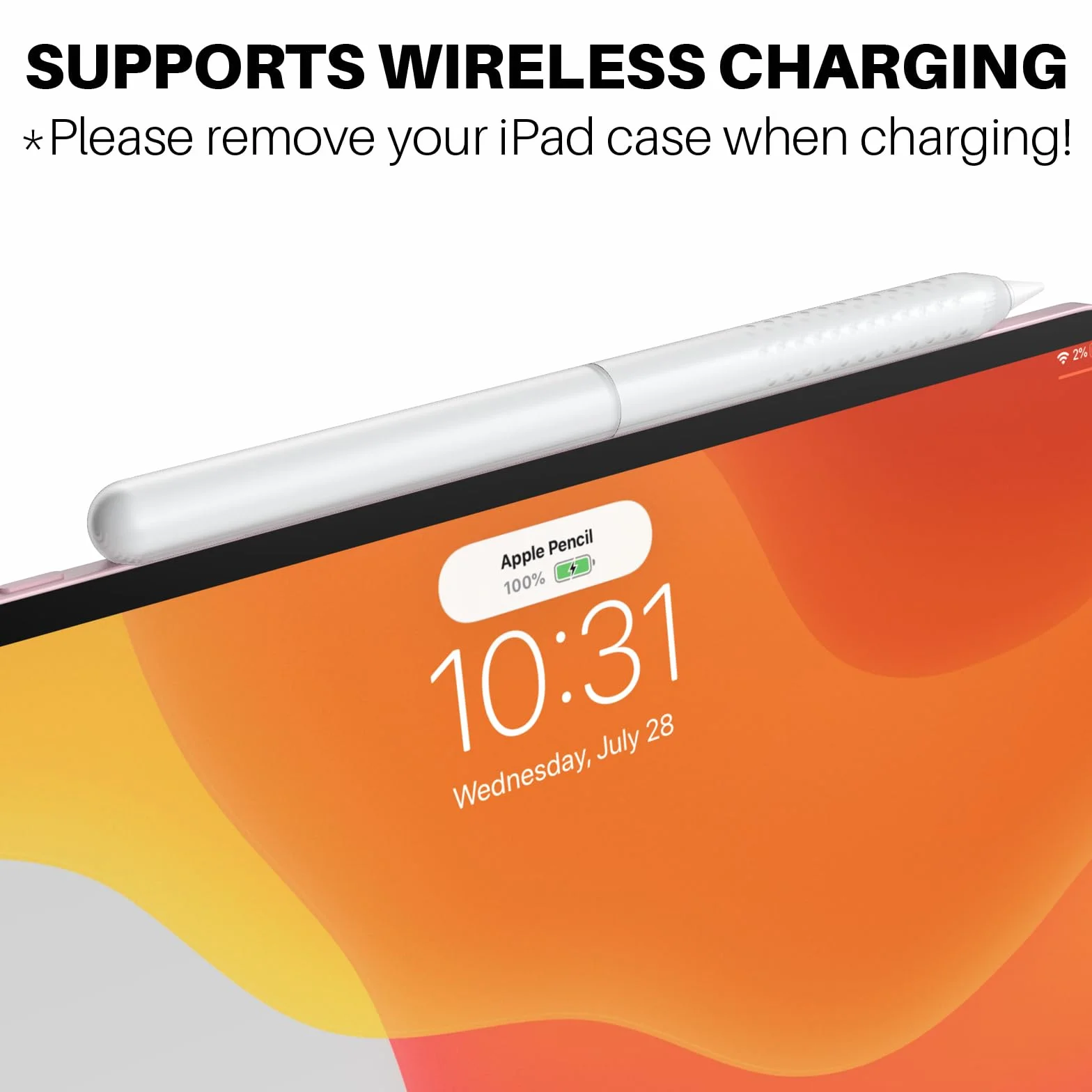 NIUTRENDZ Ultracienkie etui do Apple Pencil 2. generacji i Apple Pencil Pro Grip Cover akcesoria, przezroczyste wzornictwo Duotone, kompatybilne z ładowaniem magnetycznym i podwójnym dotknięciem