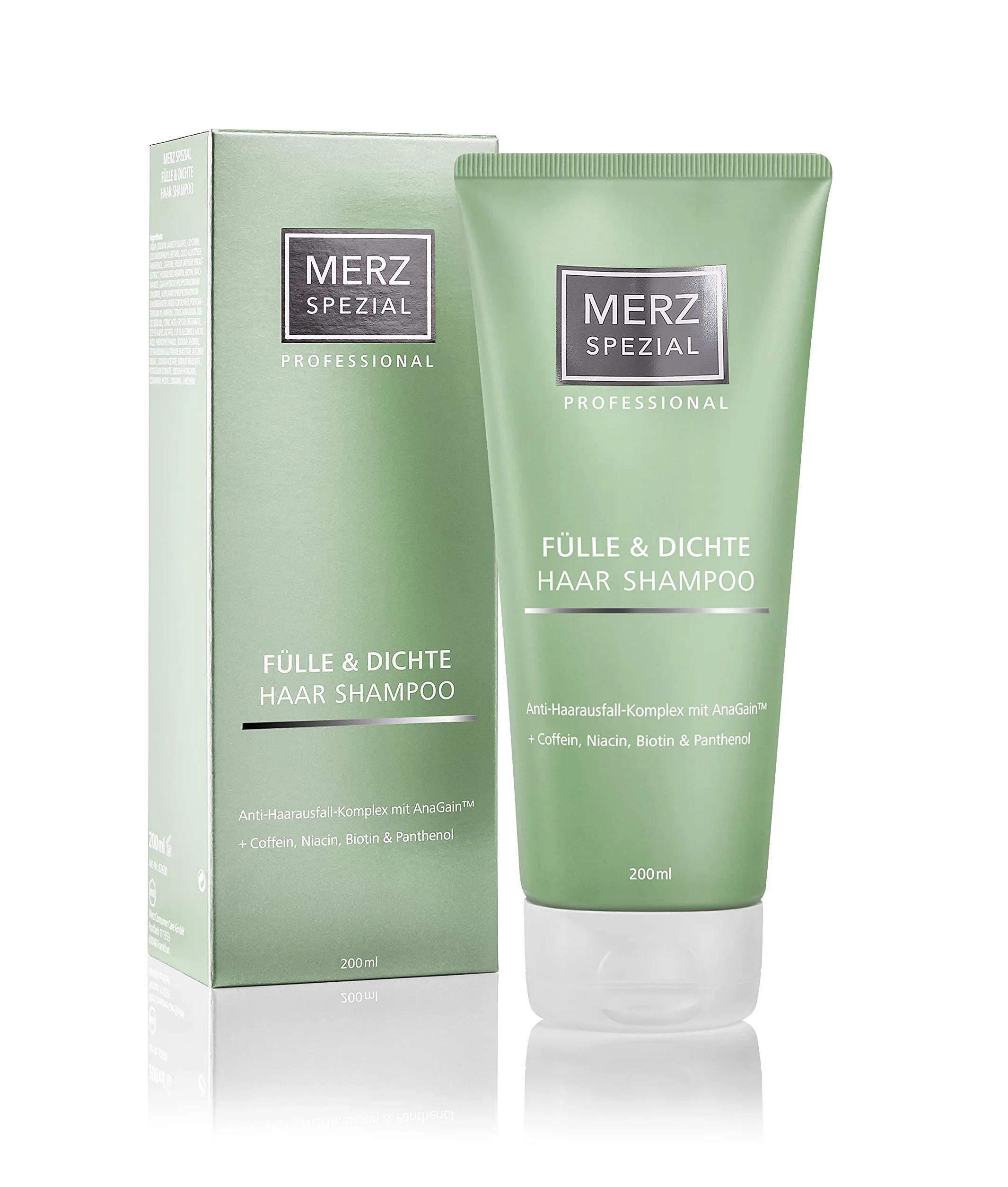 Merz Spezial Professional Szampon do włosów Pełność & Gęstość - dla większego wzrostu włosów & objętości z keratyną, kofeiną, biotyną (1 x 200 ml)