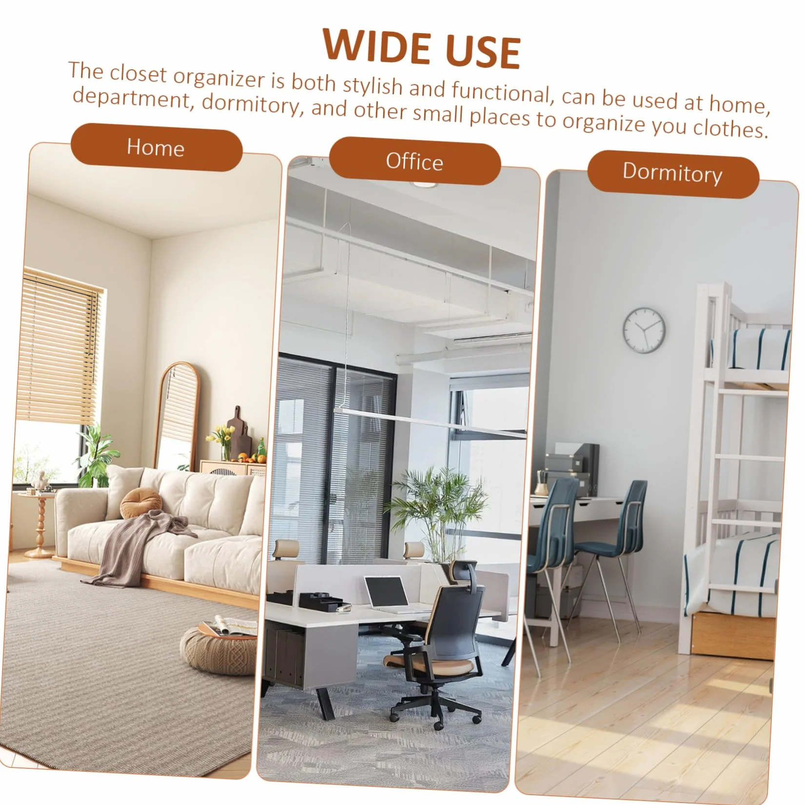 Zerodeko 3-częściowy Zestaw Organizerów Do Szafy 35x25x22cm Składane Pojemniki Materiałowe