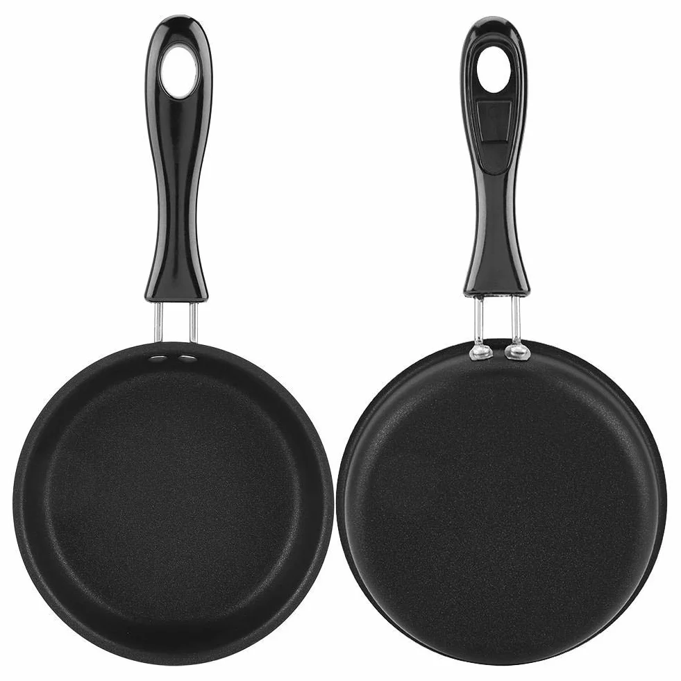 Mini Patelnia Jajko Omlet 12 cm Czyste Żelazko Powłoka Czarna