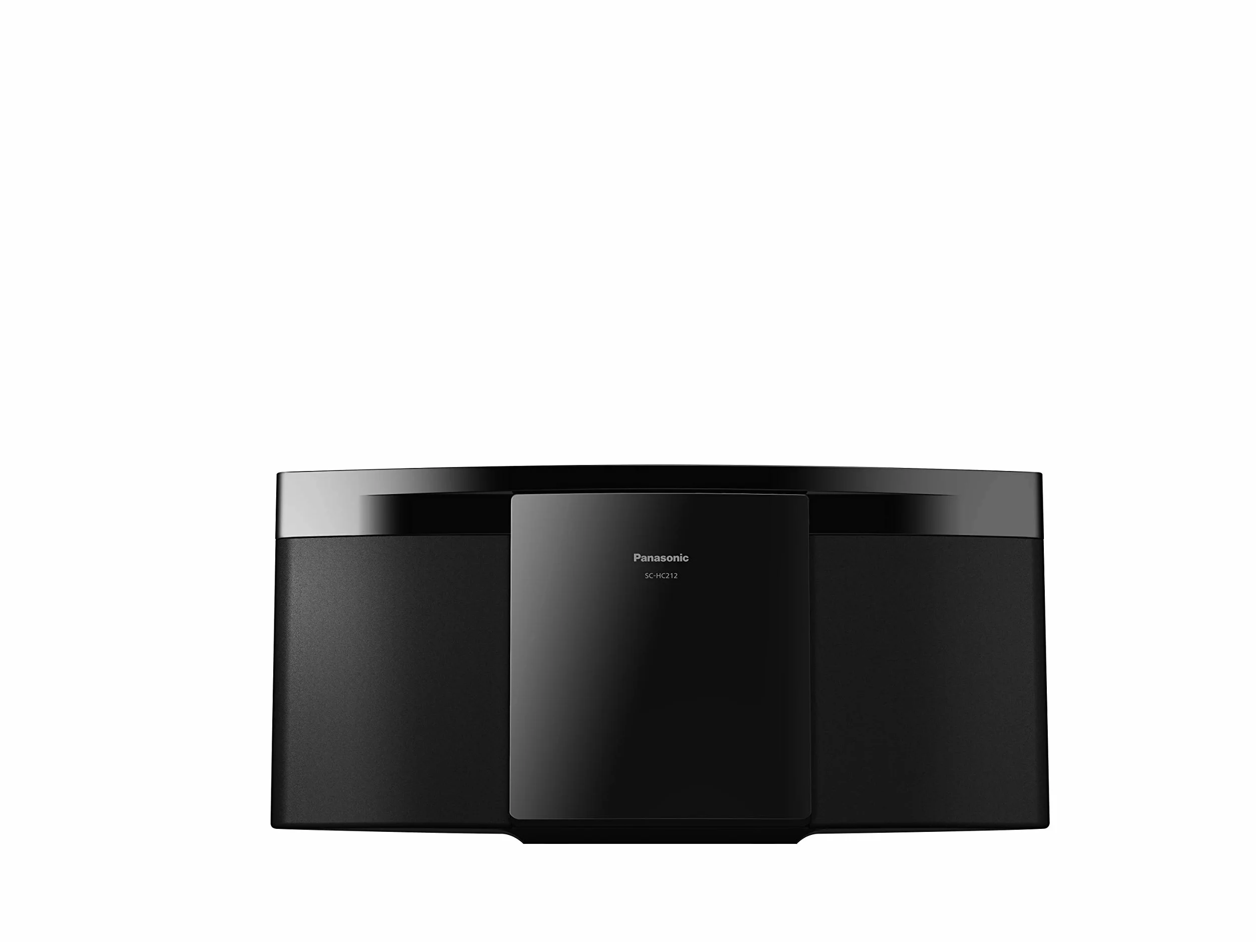 Panasonic SC-HC212EG-K 2-kanałowa mikrowieża Hi-FI, 20 W, radio cyfrowe Dab+, odtwarzacz CD, Bluetooth, USB, czyste dźwięki i niskie zniekształcenia, cienka i współczesna konstrukcja, montaż ścienny,