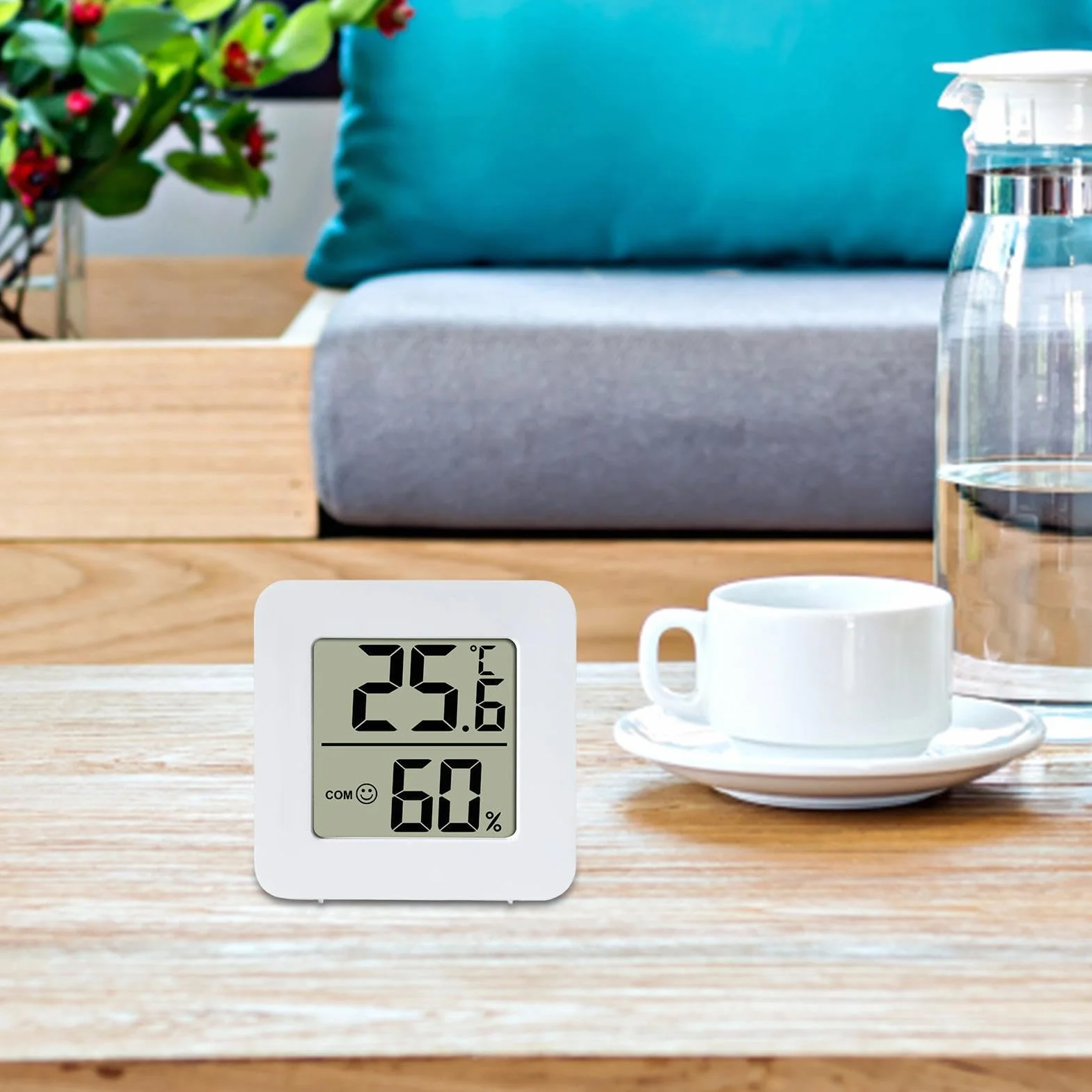 Cyfrowy Higrometr Miernik Wilgotności ze Wskaźnikiem Wyrażenia Termometr Temperatury Pokojowej