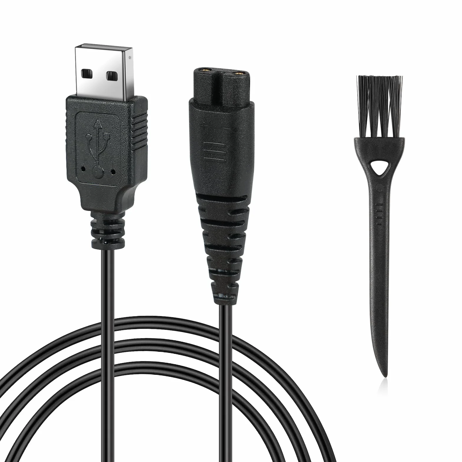 Vicloon Ładowarka do golarki do brody, 5V kabel ładujący do golarki z małym pędzelkiem, ładowarka do golarki do zarostów, ładowarka do depilacji, kompatybilna z RFC-588、RFC-598、RFC-690、RFC-692、RFC-696