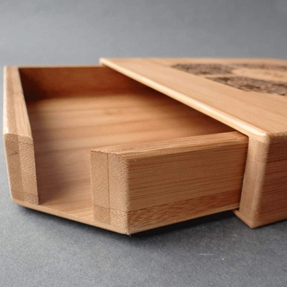 Skrzynka na herbatę Puerh z szufladą bambusowa organizer B-P-H-1