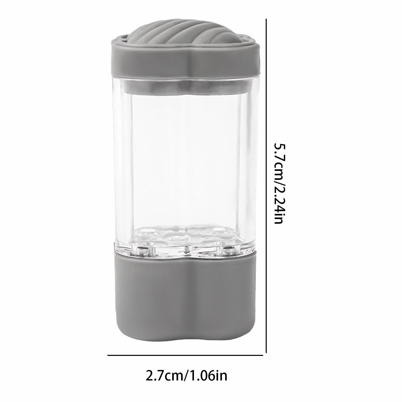 Root Comb Applicator, Refillable Hair Oil Bottle, 2.7x5.7cm/1.06x2.24 Inches Portable Brush Massager Dispenser, White/gray Compact Scalp Brush Massager, Stainless Steel