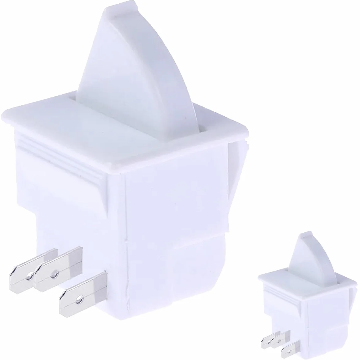 Włącznik światła do lodówki, drzwi, 5 A AC 125 V, 3-biegunowy, sterowanie dźwignią kołyskową, przełącznik światła do lodówki, części zamienne do lodówki, 2 sztuki
