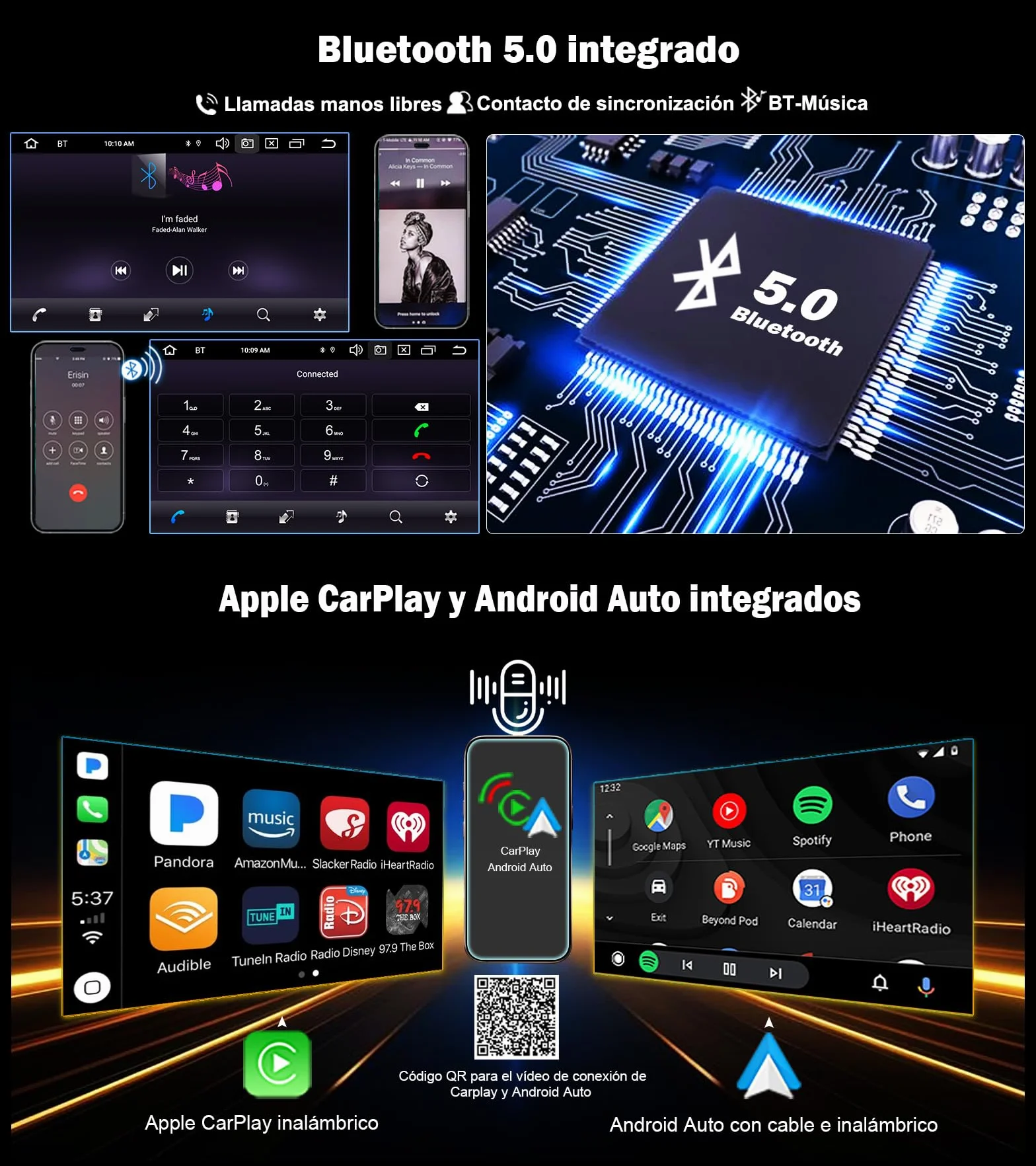 7 cali 8 rdzeni 4 GB RAM + 64 GB ROM Android 14 radio samochodowe Bluetooth do Toyota Auris 2007-2012 z bezprzewodowym Carplay Android Auto Dab+ DVD WiFi 4G GPS RDS DSP IPS ekran dotykowy