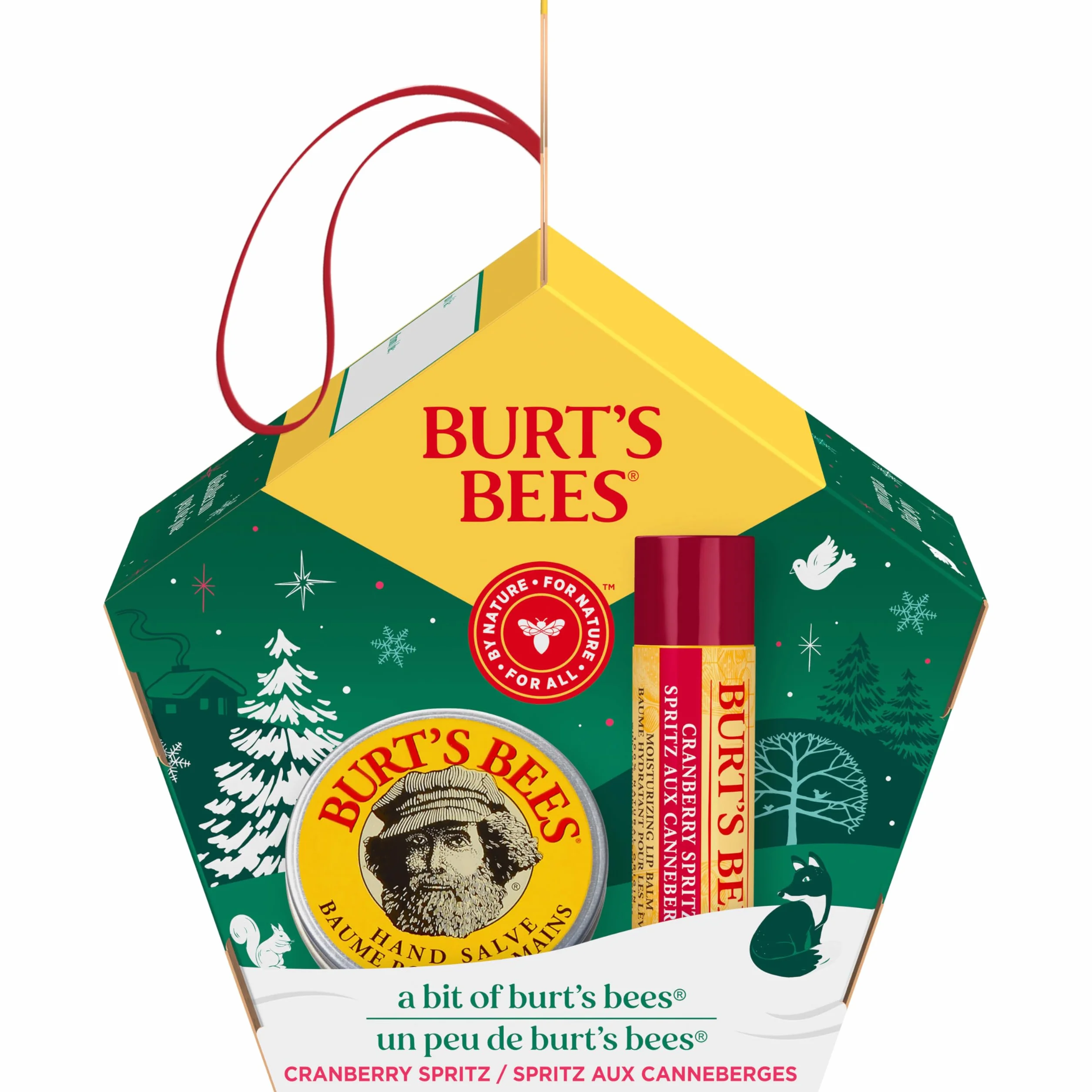 Burt's Bees Cranberry Spritz balsam do ust i balsam do rąk w opakowaniu