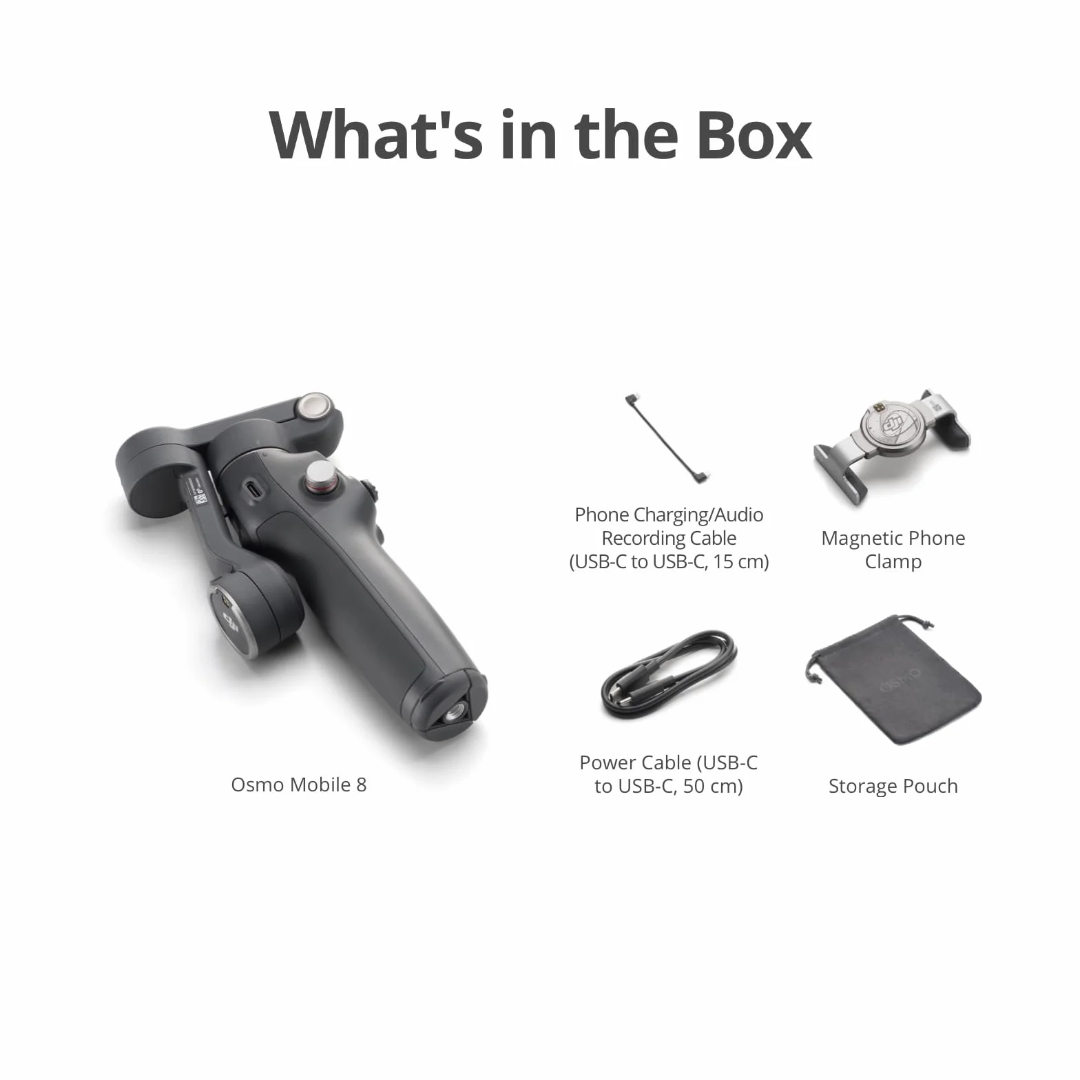 Zestaw DJI Osmo Mobile 8 Standard, stabilizator gimbala do smartfona, obrót panoramiczny 360°, wbudowany wysięgnik i statyw, czas pracy akumulatora 10 godz.