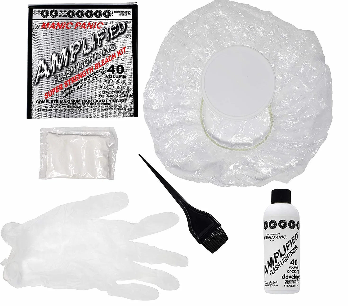 MANIC PANIC Flashlightening - Complete Maximum Hair Lightening Kit - Complete Bleach Kit