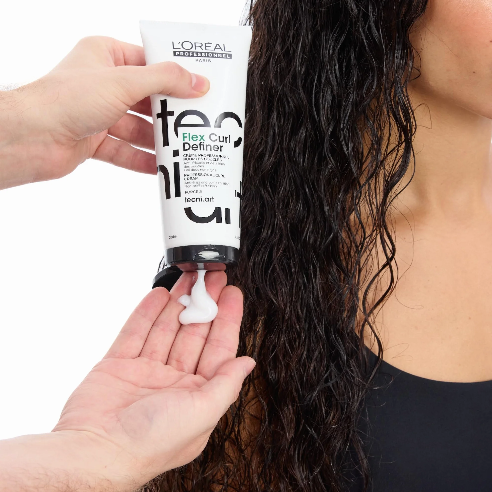 L'Oréal Professionnel krem do stylizacji zdefiniowanych loków, z włóknami regenerującymi dla elastycznego kształtu bez klejenia, Tecni.Art Flex Curl Bounce, 200 ml