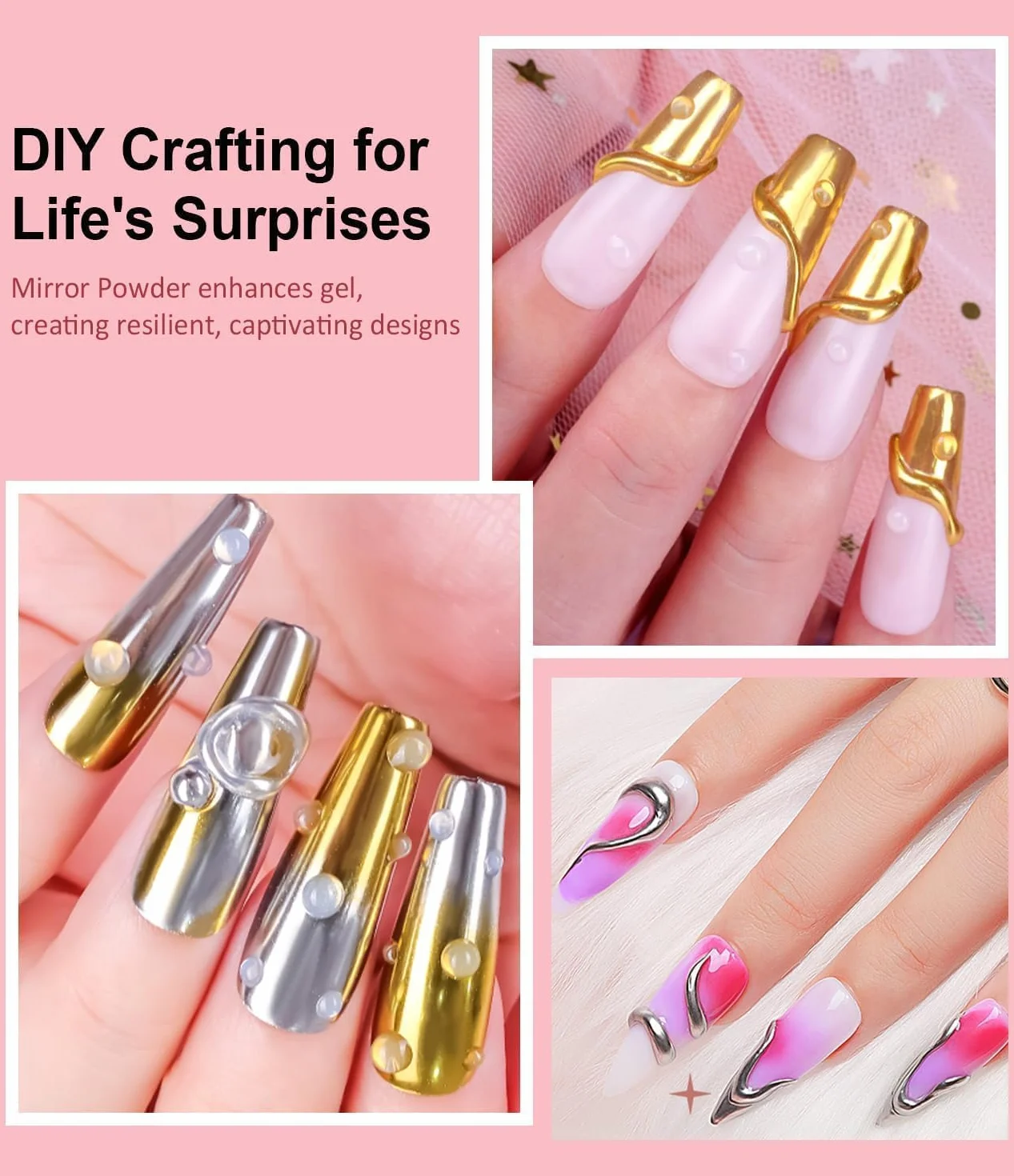 Chrome Nail Powder 6 Colors