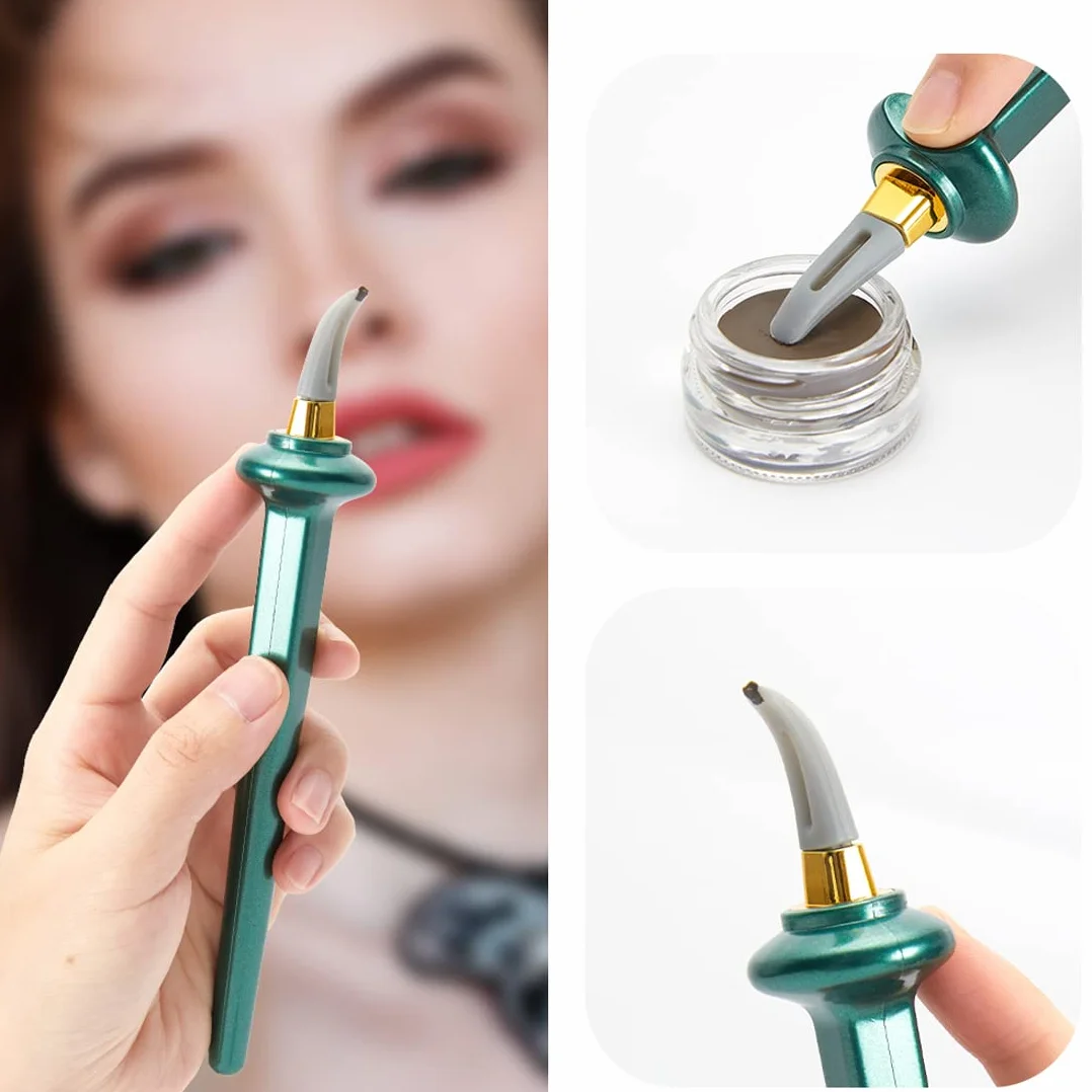 BODYA Eyeliner Guide Tools wielokrotnego użytku silikonowe eyelinery pędzel wodoodporny eyeliner do oczu pędzel do cieni do powiek dla początkujących przybory do makijażu