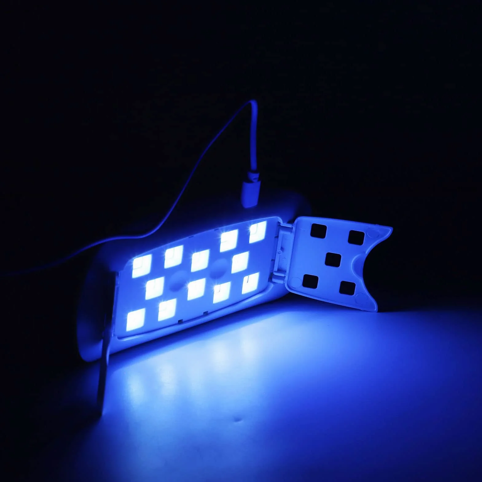 Suszarka do paznokci, 36W 12 LED ż Nail Polish UV LED Light USB Curing Lamp ze składanym stojakiem, przenośne światło utwardzające Profesjonalna lampa żelowa Nail Light dla Nail